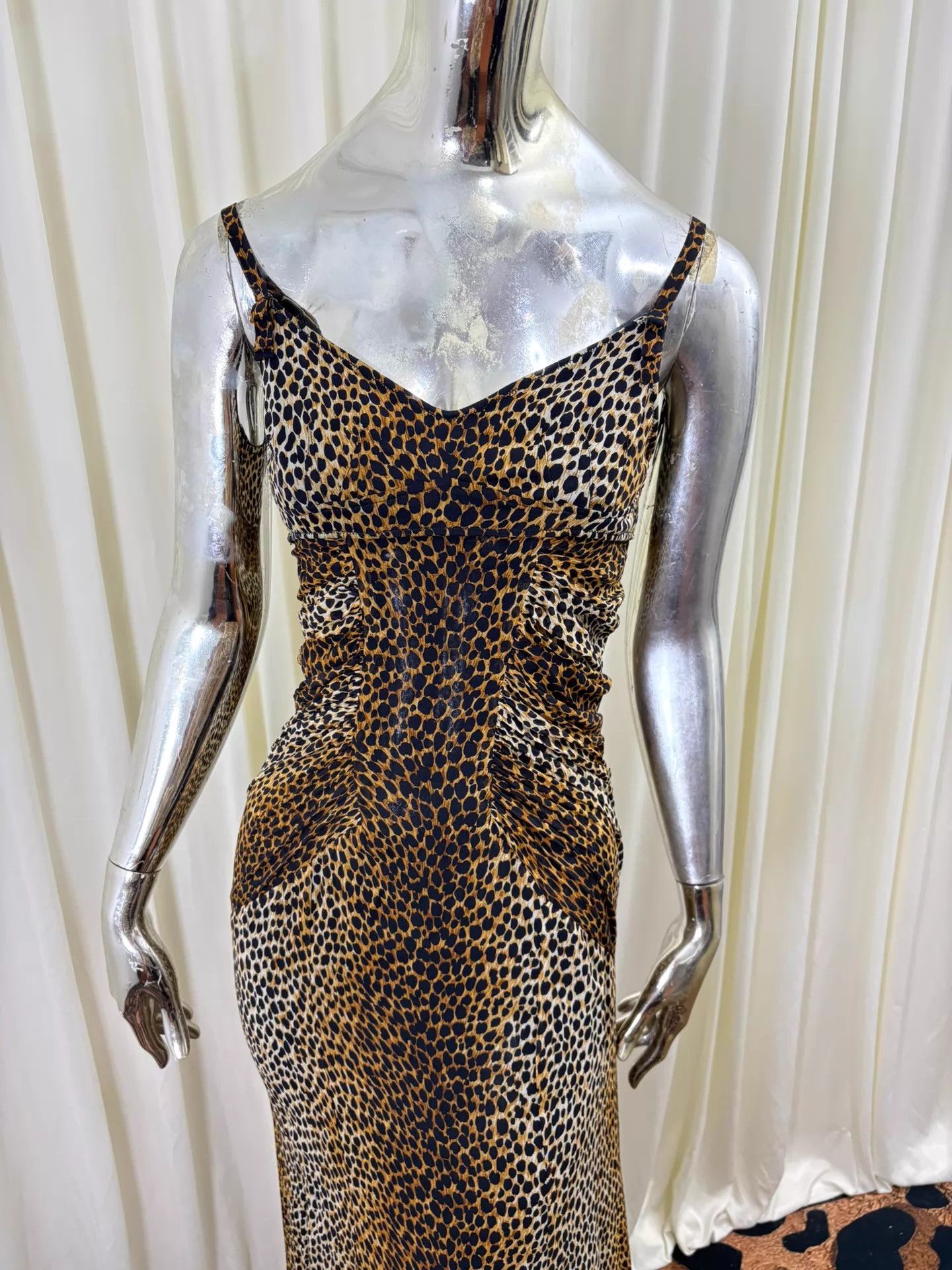 Dolce & Gabbana D&G 2007FW Leopard Silk Cami Gown Size M / US 6-8 / IT 42-44 - 6 Thumbnail