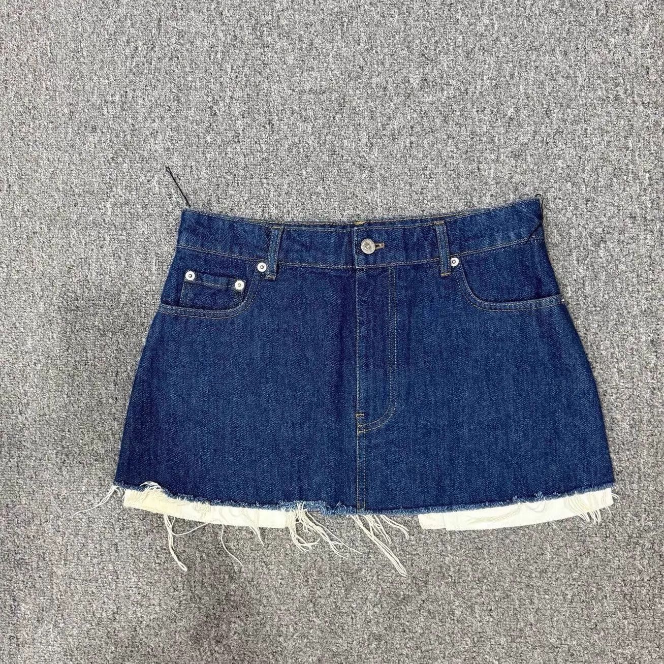 Miu Miu MIU MIU women's denim mini skirt 38 99 new Size 26" / US 2 / IT 38 - 1 Thumbnail