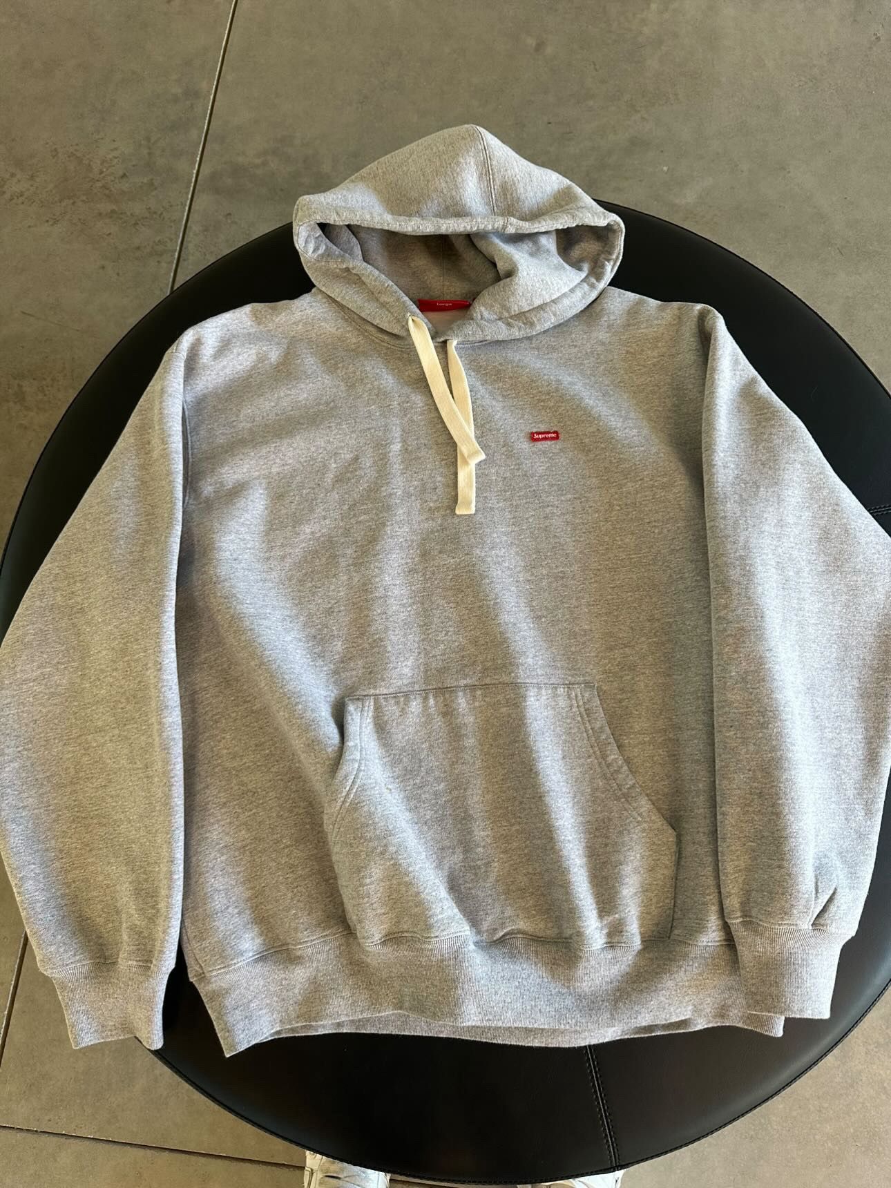 Supreme supreme heather grey box logo hoodie | Grailed
