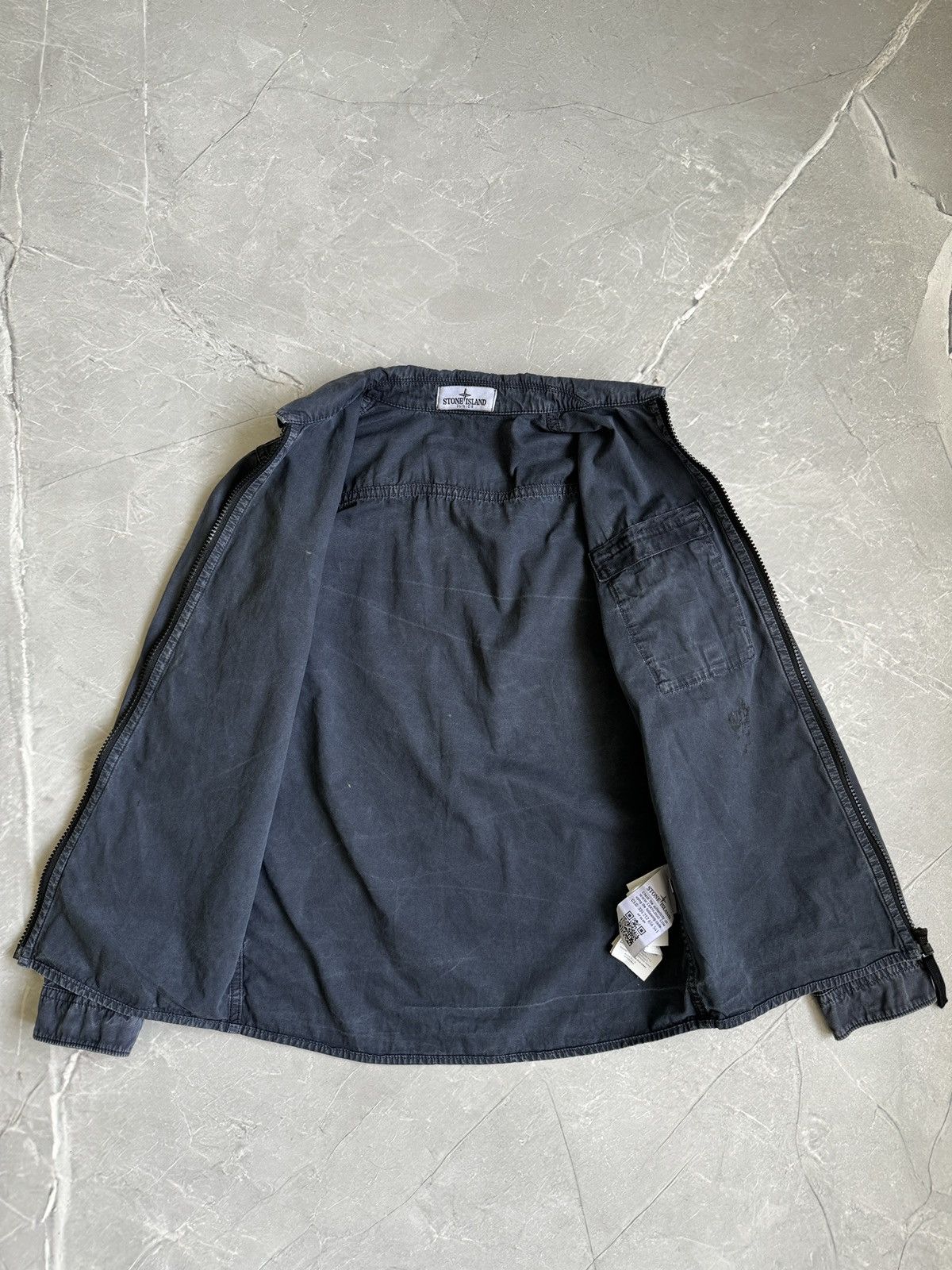 Stone Island Stone Island Junior Stone Wash Cotton Grey Zip Overshirt 10Y Size US XXS / EU 40 - 18 Thumbnail