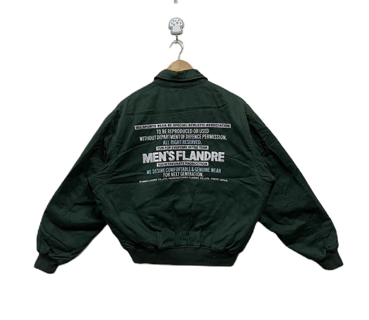 Japanese Brand Vintage 80s Mens Flandre Bomber Jacket Zipper Size US M / EU 48-50 / 2 - 2 Thumbnail