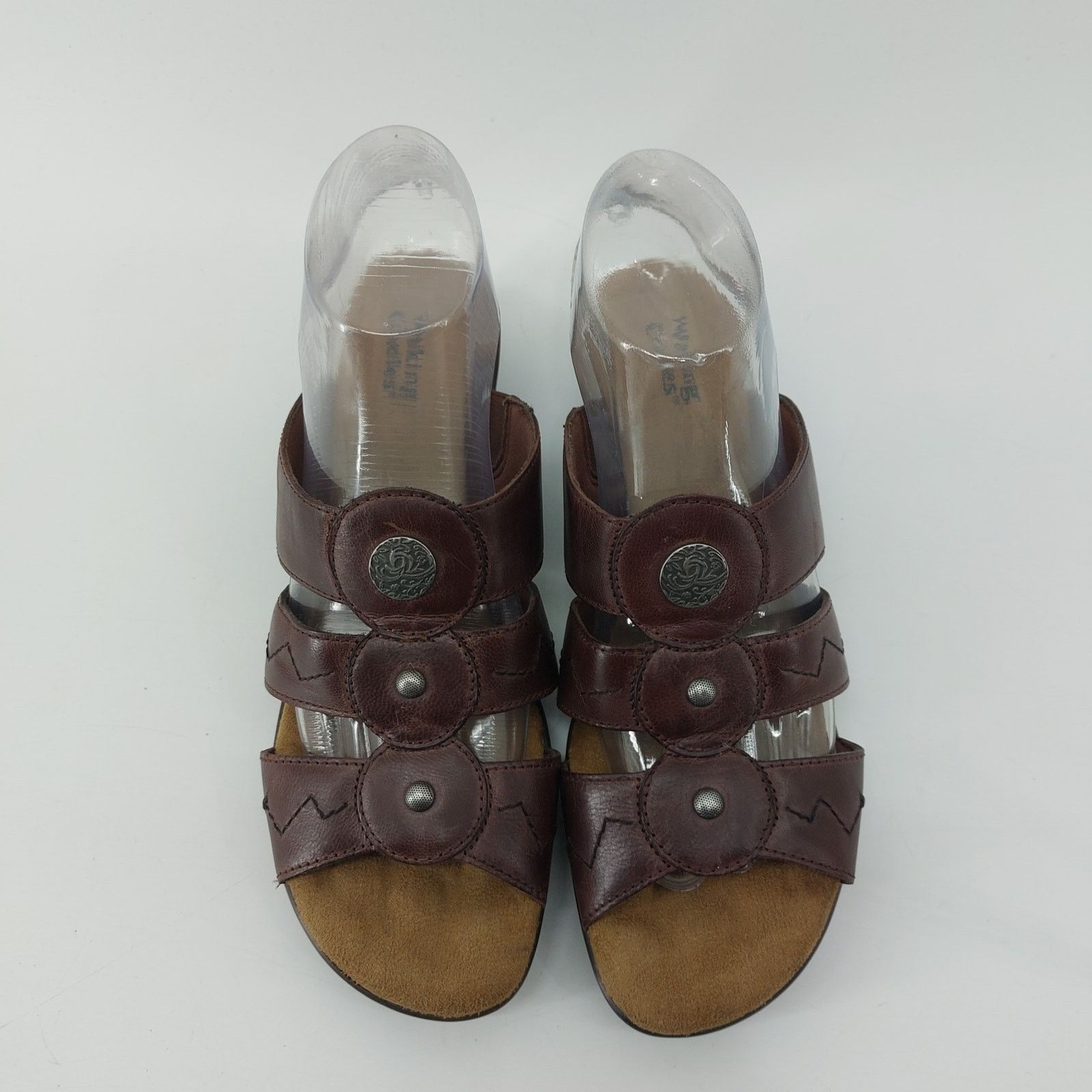 Other Walking Cradles Brown Leather Sandals Slides 9.5 Size US 9.5 / IT 39.5 - 8 Thumbnail