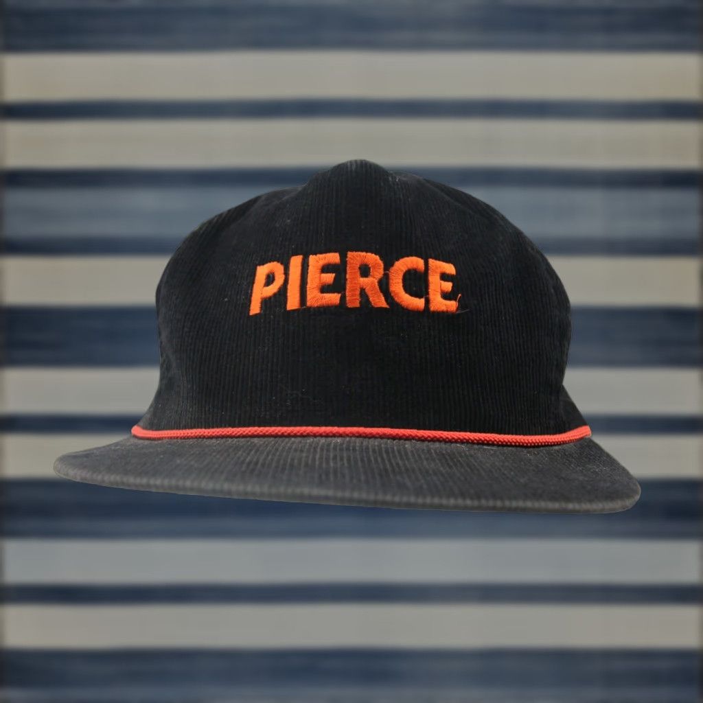 Vintage VINTAGE Pierce Corduroy Trucker Hat OS Men Black Adjustable Trucker Hat Vintage Men OS Corduroy Hat 90s - None Size ONE SIZE - 1 Thumbnail