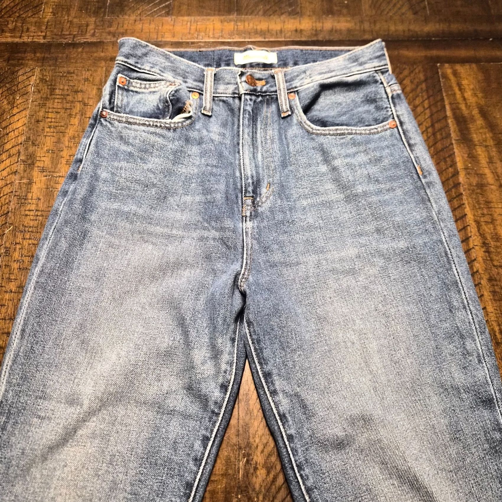 Madewell Madewell Jeans Womens Blue The Mom Jean High Rise Denim Taper Size 26 Size 26" / US 2 / IT 38 - 2 Thumbnail