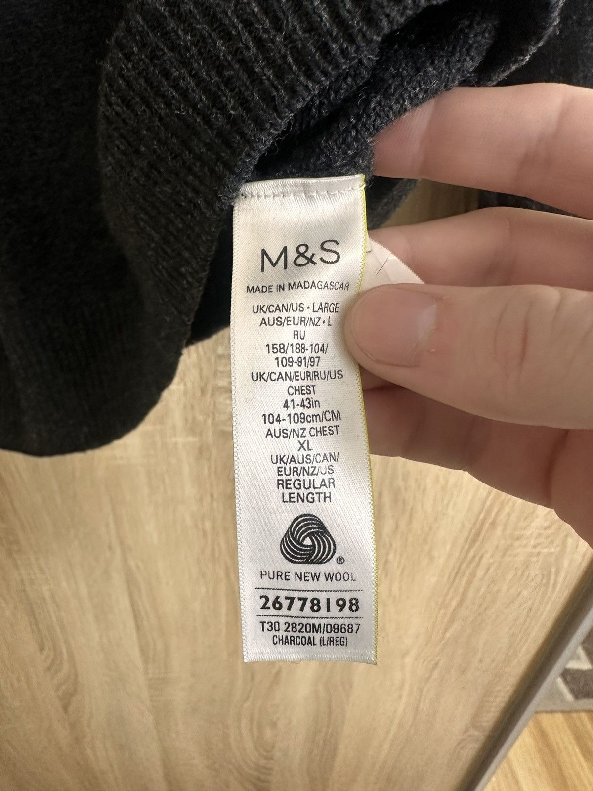 Marks & Spencer 🔥 Marks & Spencer Extra Fine Lambswool Sweater Pullover Men Size US L / EU 52-54 / 3 - 6 Thumbnail