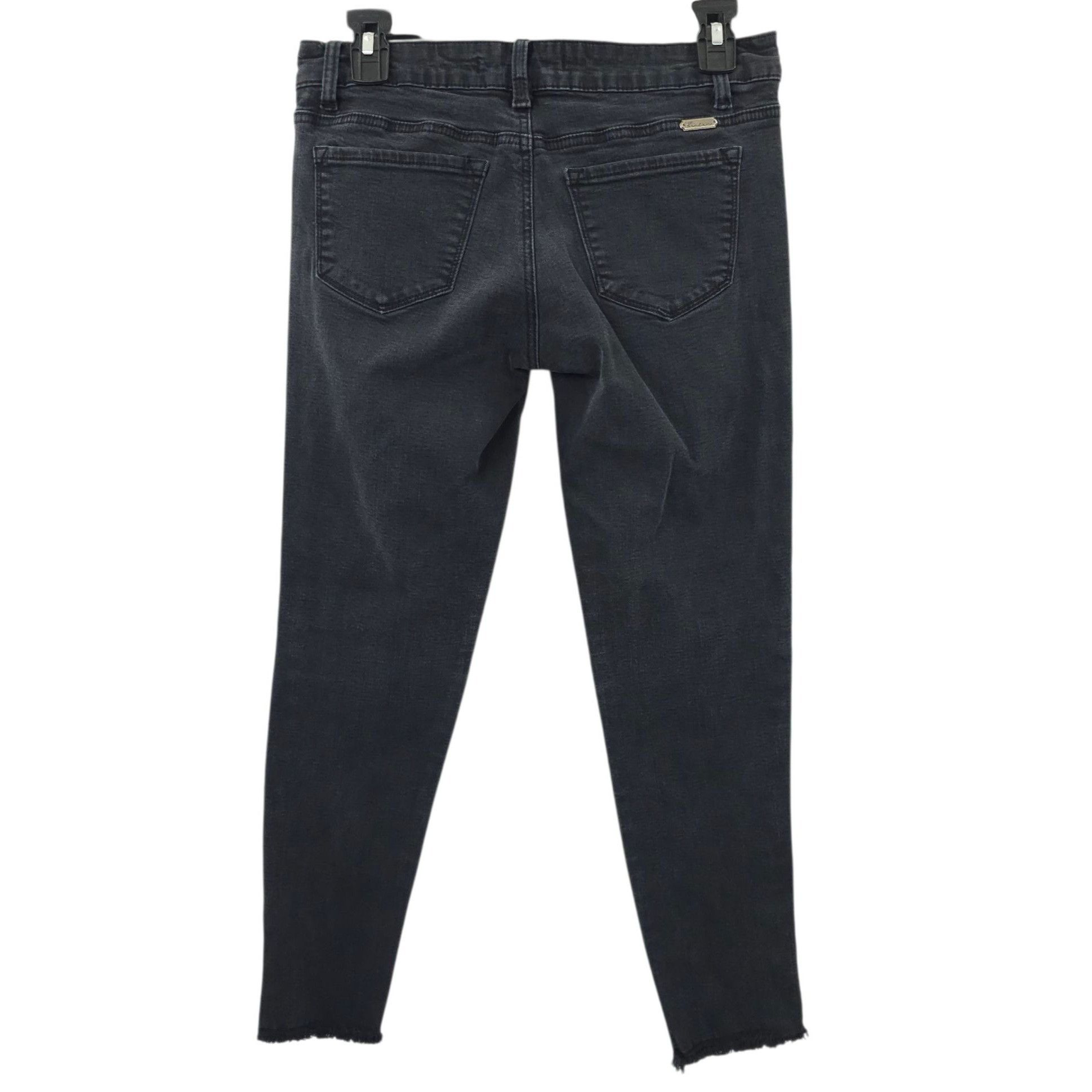 Kancan USA KanCan Ankle Zip Mid Rise Jeans Womens Size 27 Black Stretch Size 29" - 2 Thumbnail