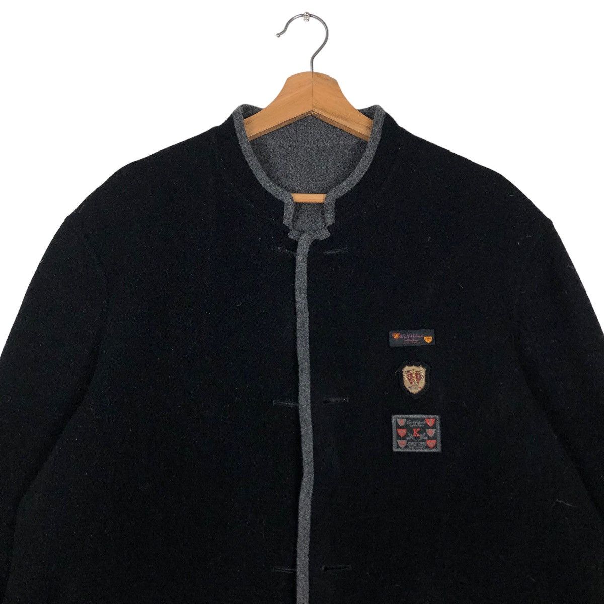 Japanese Brand 🔥Vintage Wool Work Jacket Button Karl Helmut Big Logo Size US M / EU 48-50 / 2 - 3 Thumbnail
