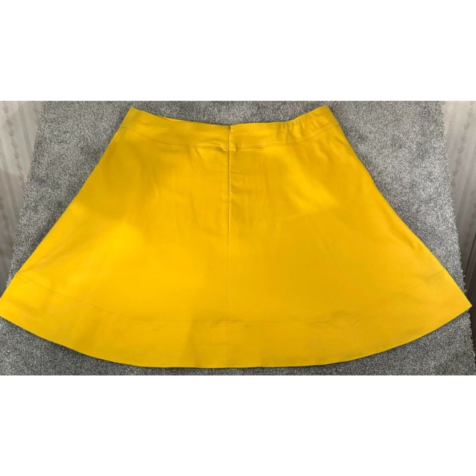 Vintage Lane Bryant Skater Skirt Plus Size 28 Modernist Collection Pockets Flattering Yellow Midi Women Shirts? Size 28" / US 6 / IT 42 - 4 Thumbnail