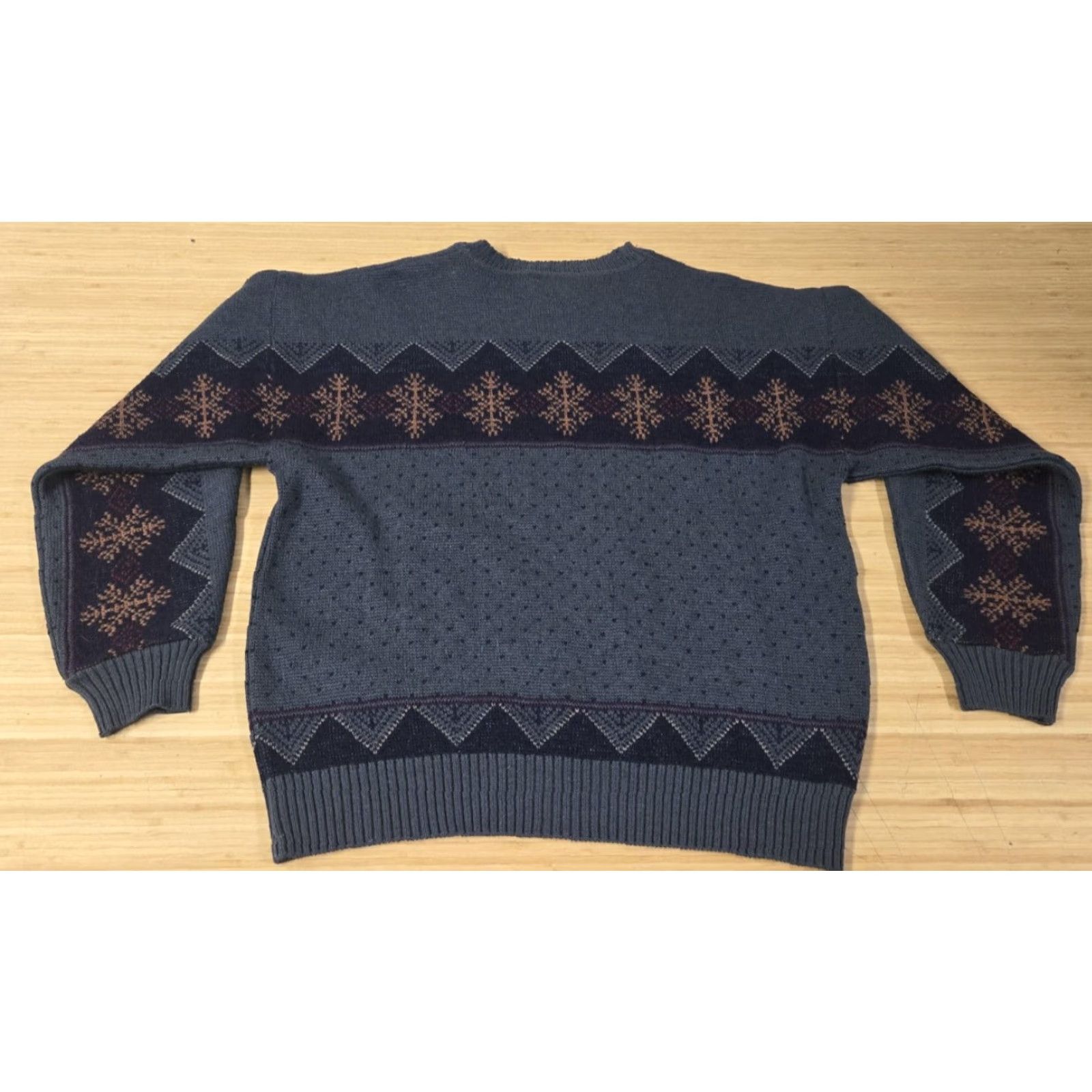 Pendleton VINTAGE Pendleton Sweater Mens XL Gray Wool Snowflake Fair Isle Knit 90s Size US XL / EU 56 / 4 - 6 Thumbnail
