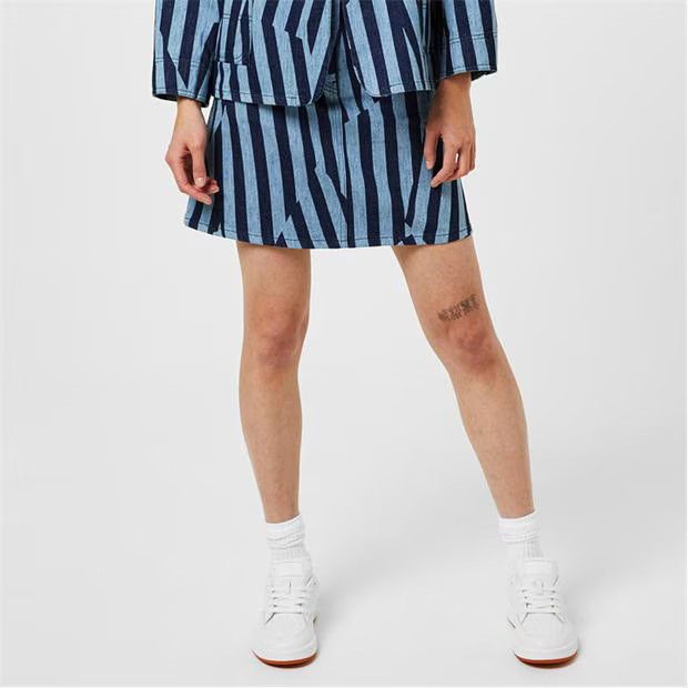 Kenzo o1g2r1mq1024 Striped Skirt in Blue & Navy Size 29" - 4 Thumbnail