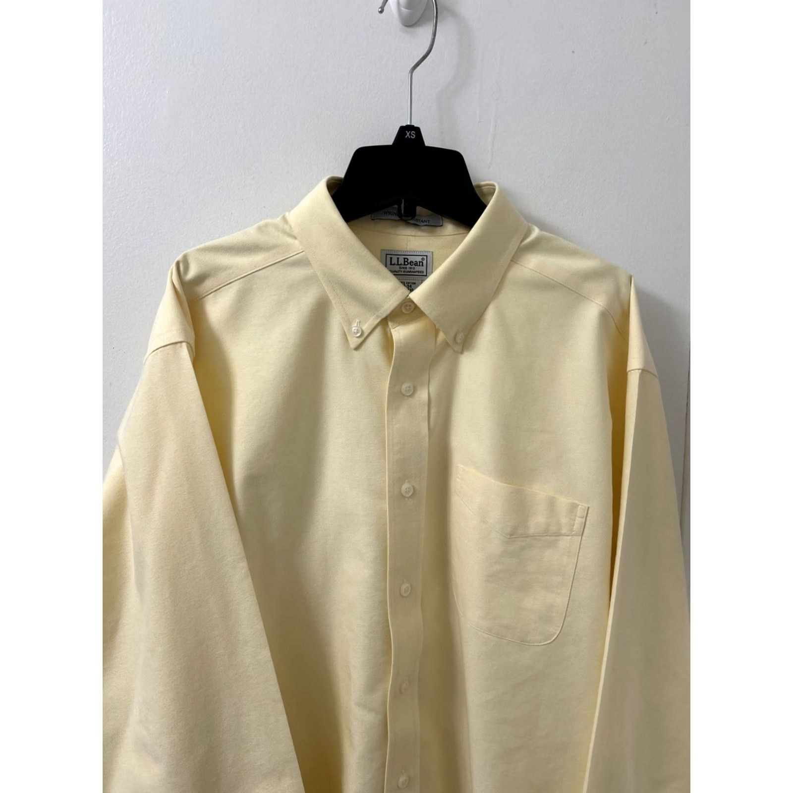 Vintage LL Bean Oxford Shirt Mens Sz 17-34 Yellow Wrinkle Resistant Button Up L/S Shirt Mens Regular 100% Cotton Knit Yellow Button-Up 209410 Size US XL / EU 56 / 4 - 2 Thumbnail