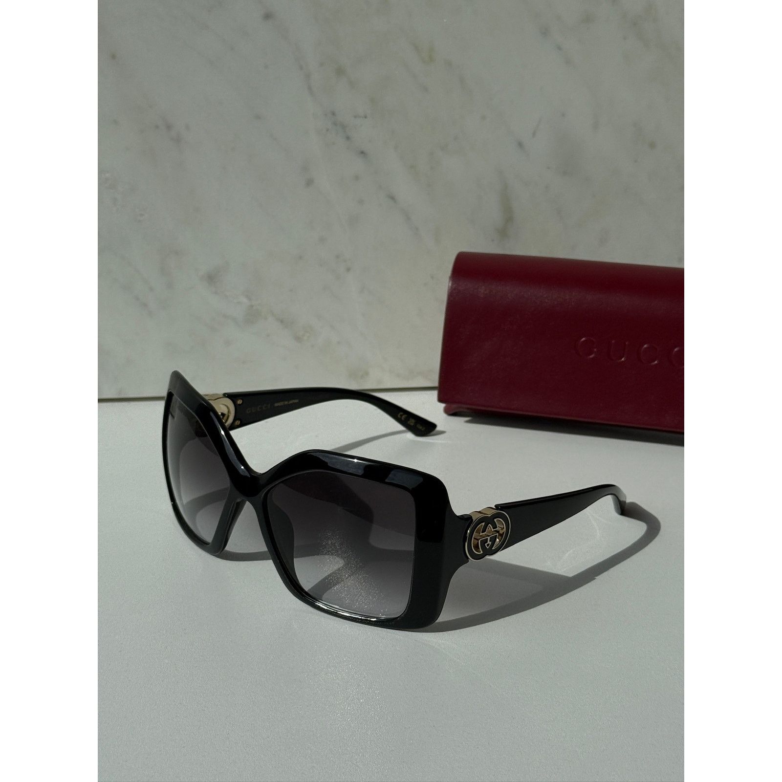 Gucci NEW Gucci GG2015S Black Oversized Wraparound Sunglasses $475 Size ONE SIZE - 3 Thumbnail