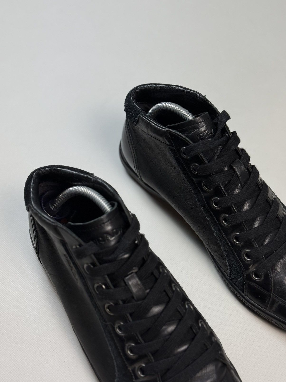 Prada Prada Men’s Leather Casual Mid Lace Up Sneakers Shoes Size US 10 / EU 43 - 3 Thumbnail