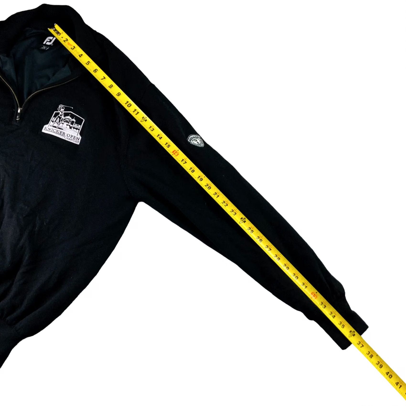 Footjoy FootJoy Men's Windstopper Knit Jacket Black 1/4 Zip Large Wool Cardigan? Size US L / EU 52-54 / 3 - 8 Thumbnail
