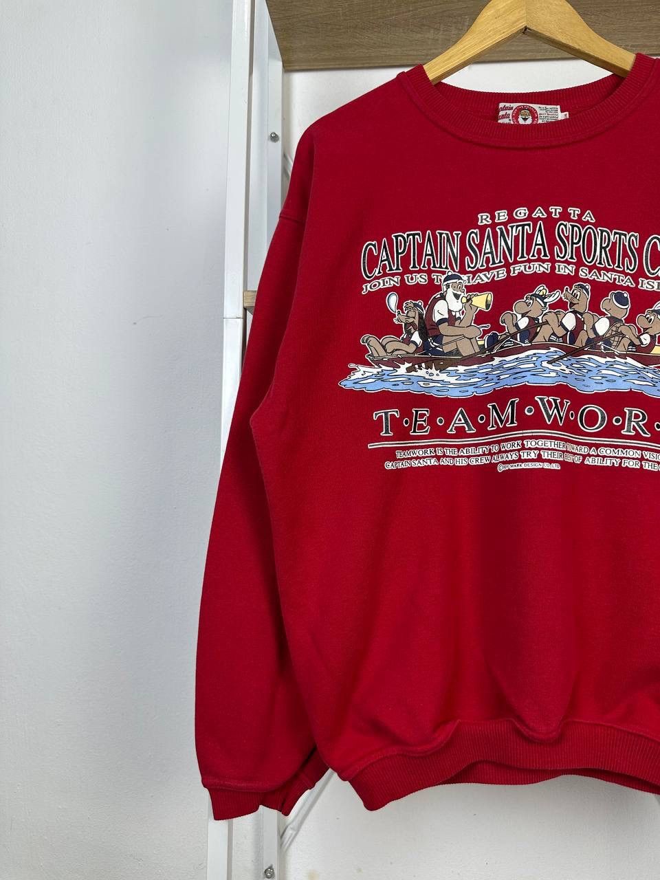 Captain Santors × Vintage RARE VINTAGE CAPTAIN SANTA SPORT CLUB RED SWEATSHIRT Size US M / EU 48-50 / 2 - 4 Thumbnail
