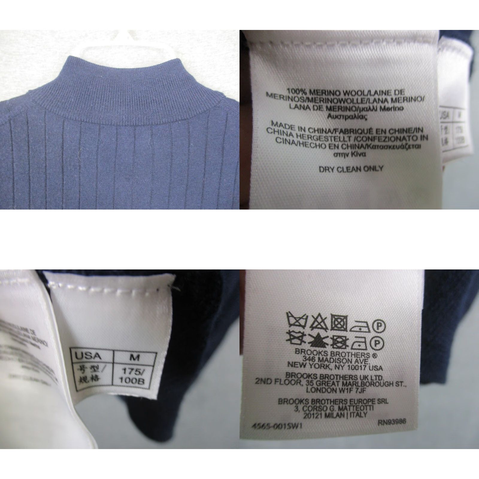 Brooks Brothers Brooks Brothers Wool Sweater Vest Ribbed Medium Navy 1/4 Zip Golf Wool Vest Navy 90s Mens M Size US M / EU 48-50 / 2 - 8 Thumbnail
