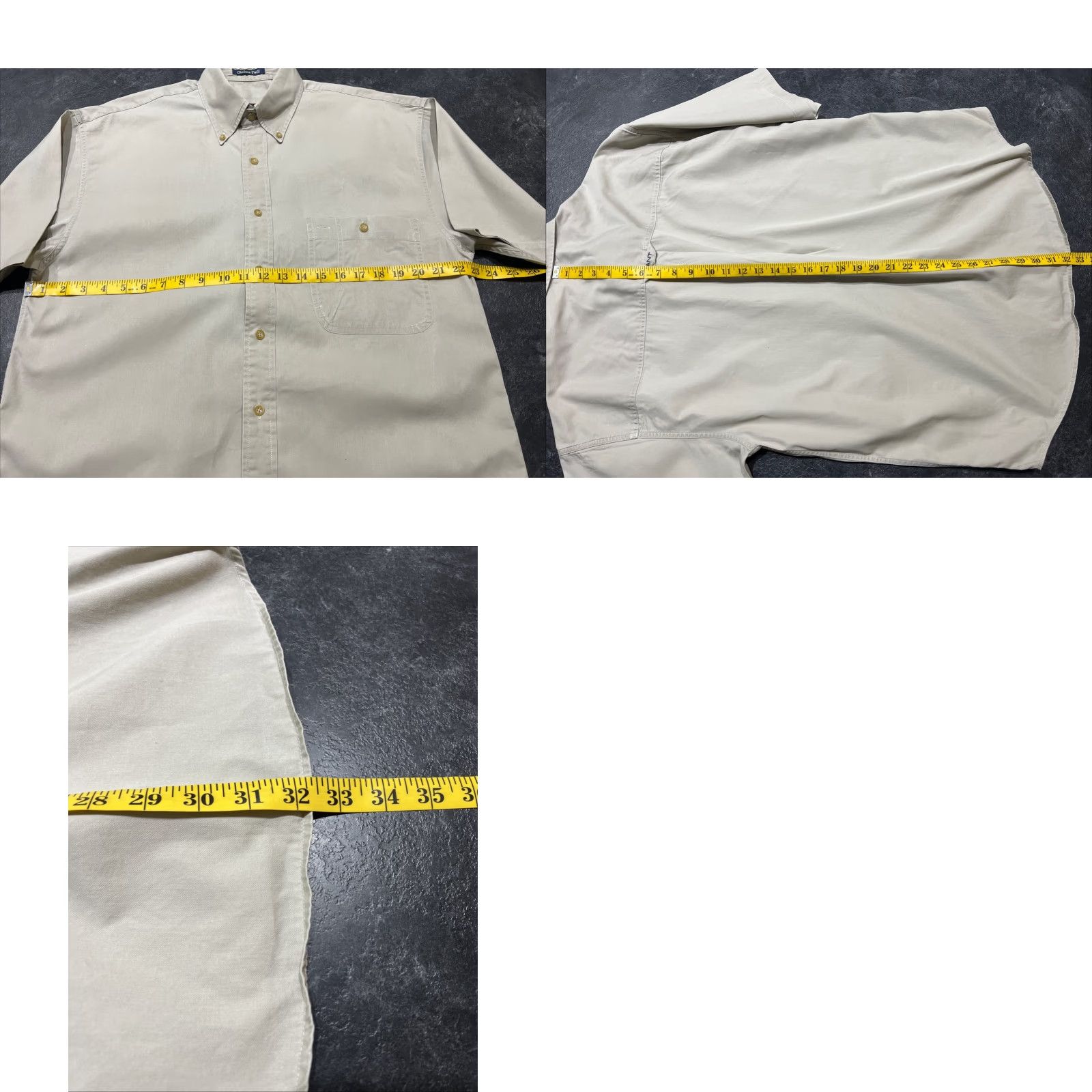 Gant VINTAGE GANT Men's Short Sleeve Shirt Twill Beige Collared Button-Up 90s Chelsea USA Medium Size US M / EU 48-50 / 2 - 8 Thumbnail