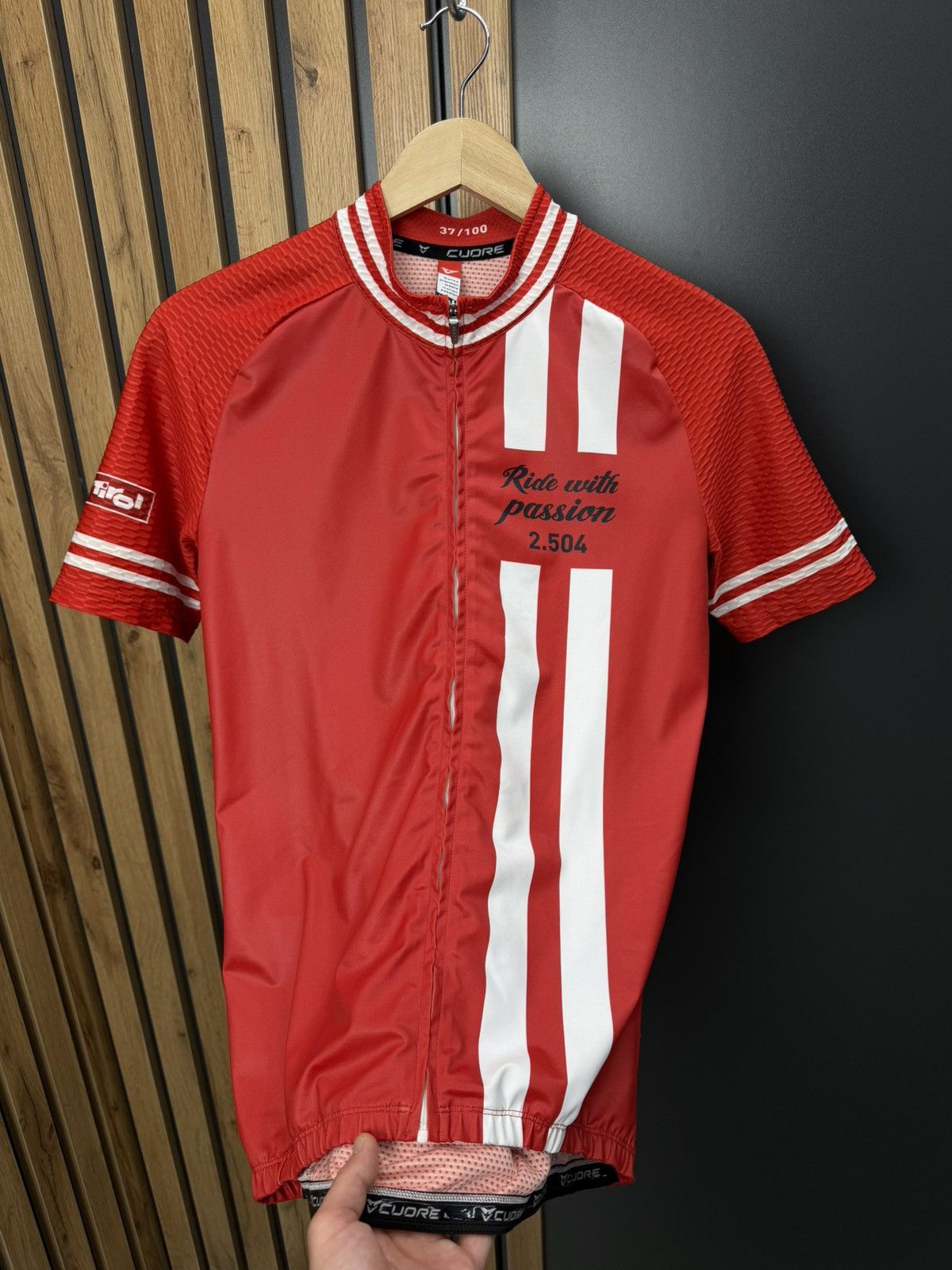 Other Cuore Cycling Jersey Ride With Passion Red White Full Zip M Size US M / EU 48-50 / 2 - 8 Thumbnail