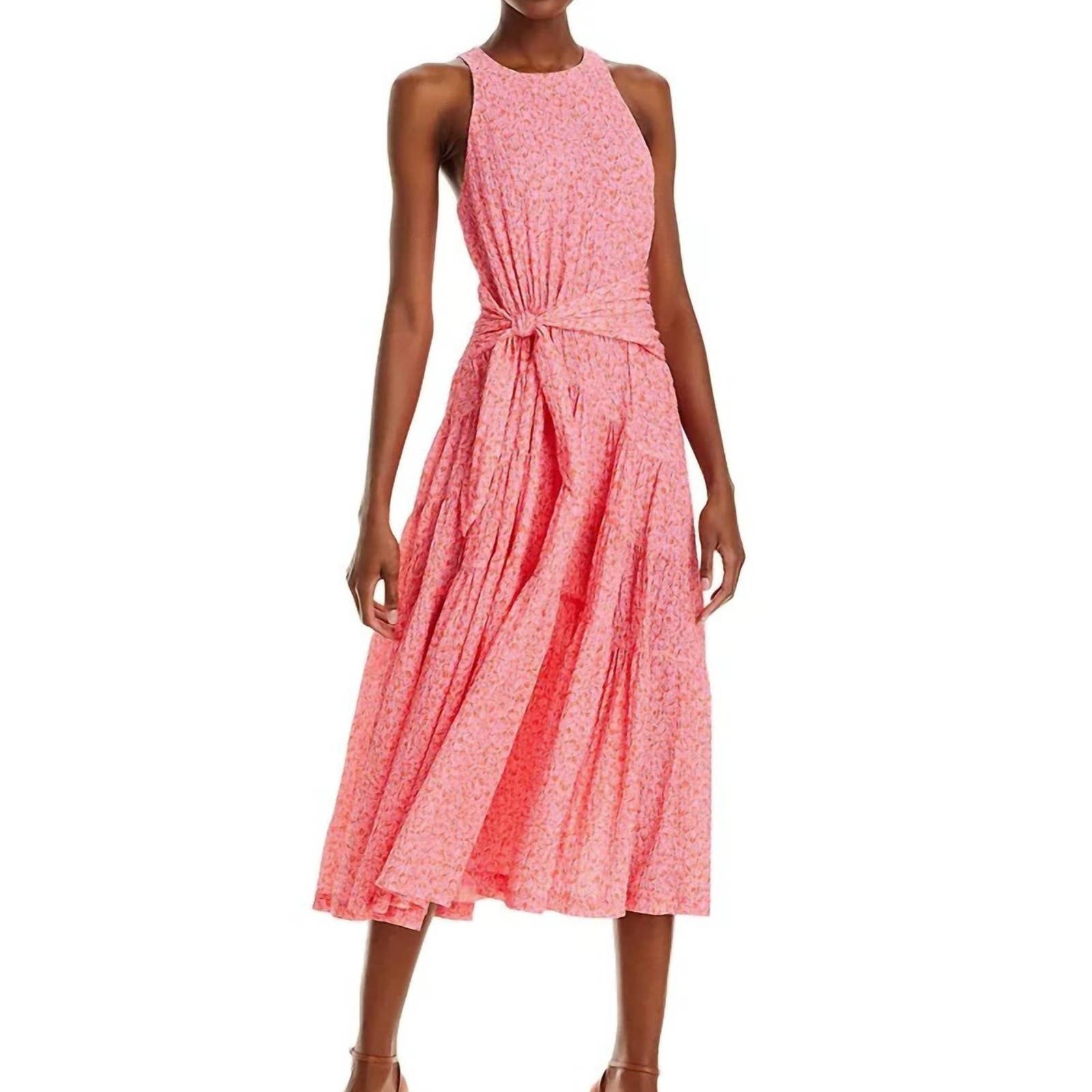 image of Cinq A Sept Women's Nelly Pink Lemonade Sleeveless Dress 6 (Size Medium)