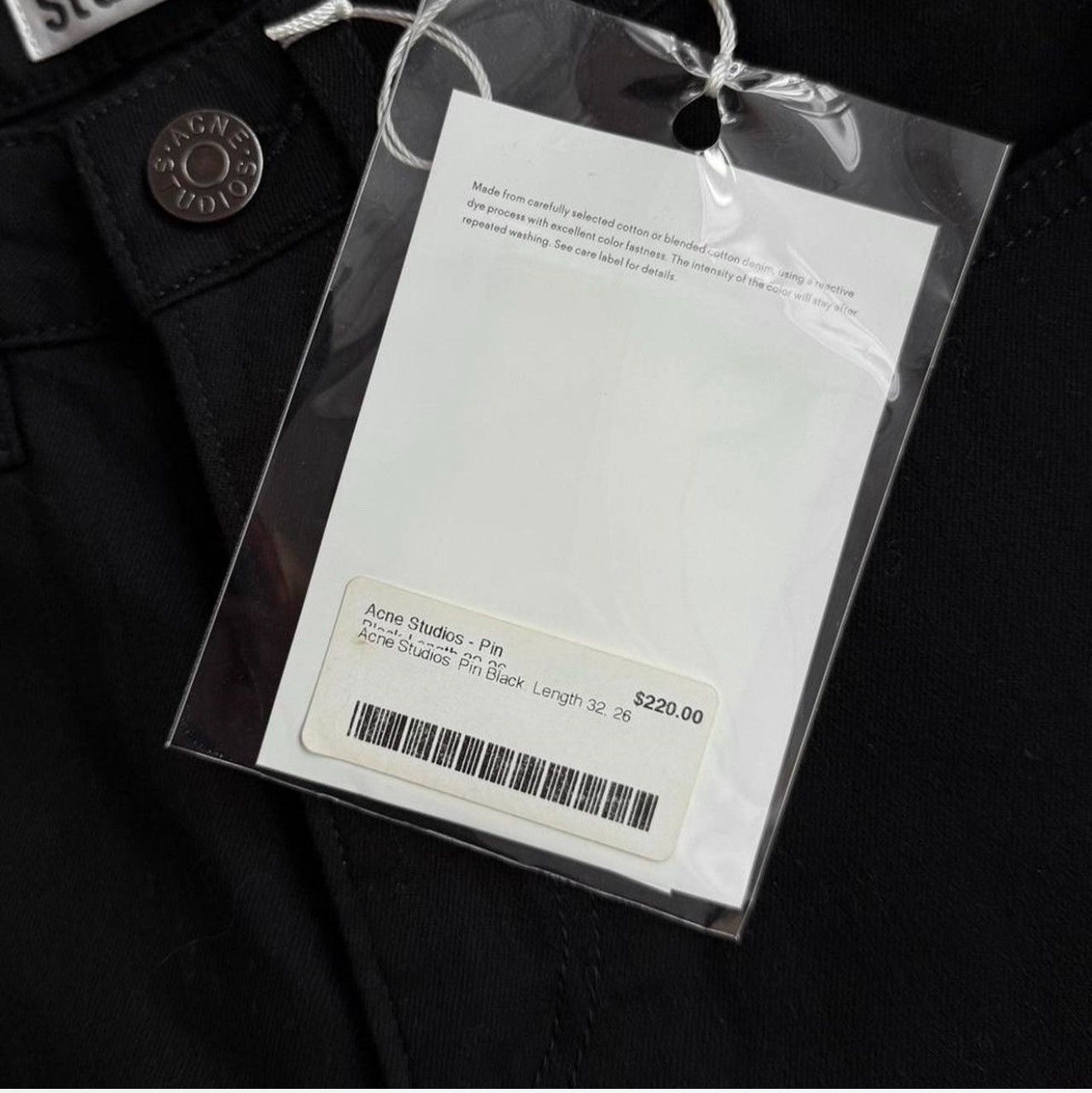 Acne Studios Acne Studios black high-waisted pin black jeans 26/32 Size 26" / US 2 / IT 38 - 8 Thumbnail