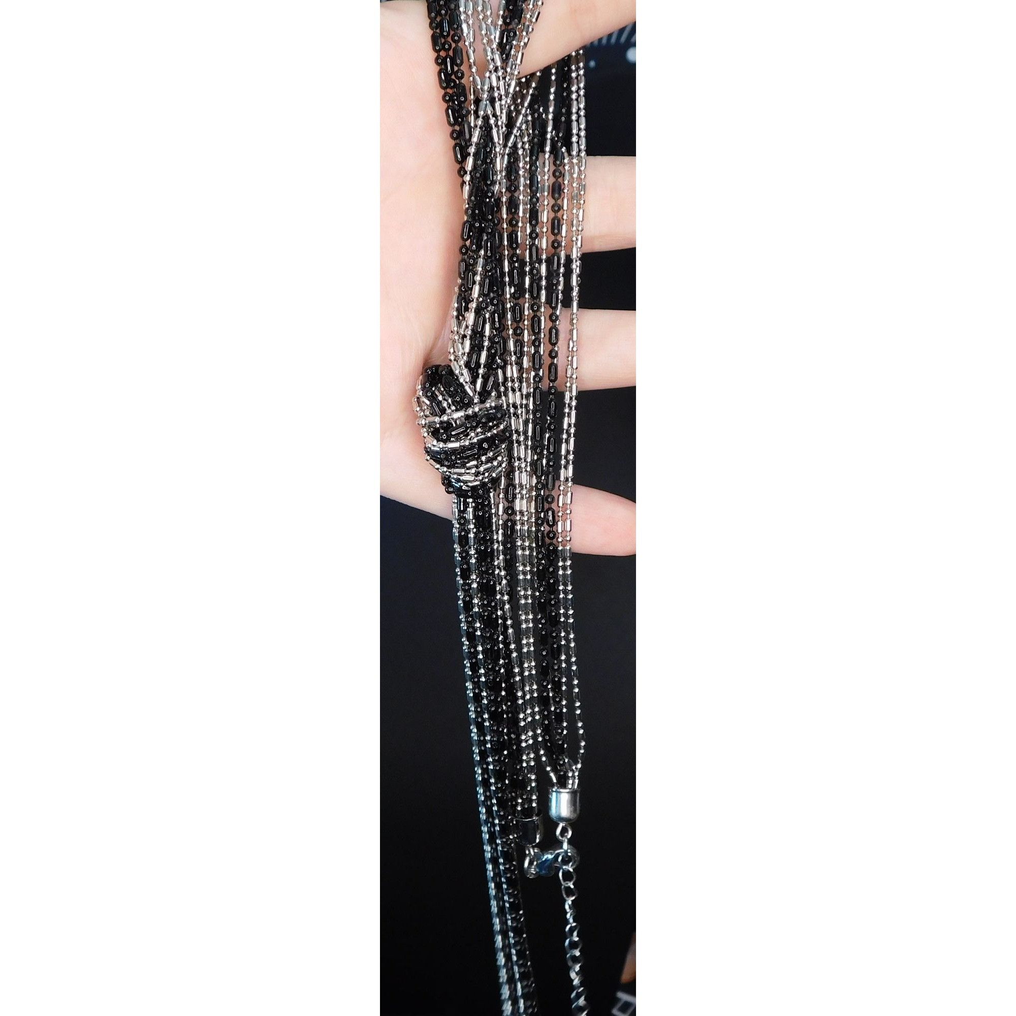 Other Gothic Metal Knotted Chain Tassel Necklace Size ONE SIZE - 2 Thumbnail