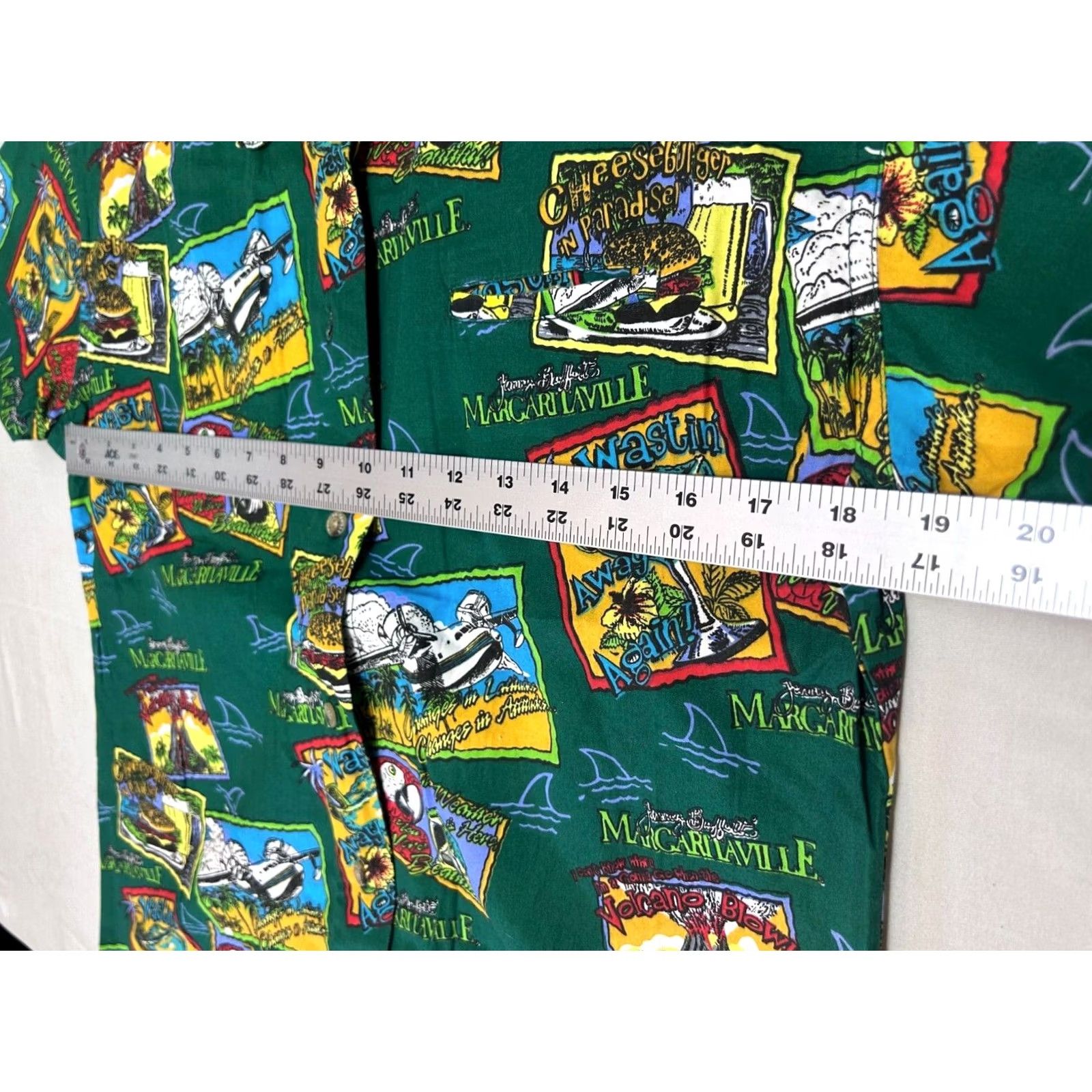 Vintage Margaritaville Womens Button Down Hawaiian Shirt Medium Green Shirt Size M / US 6-8 / IT 42-44 - 6 Thumbnail