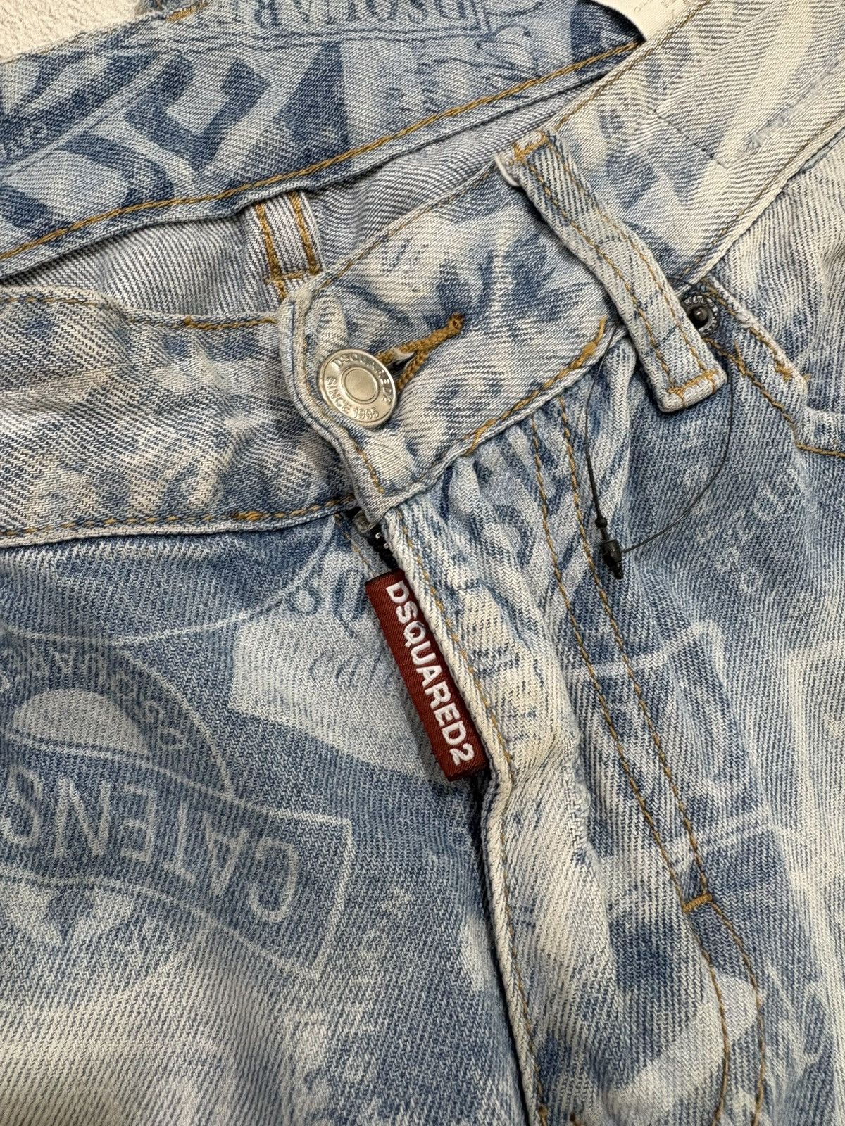 Dsquared2 2000s Dsquared distressed fullprint denim pants y2k style Size US 30 / EU 46 - 5 Thumbnail