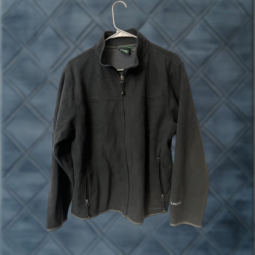Vintage LL Bean Jacket Women L Black Fleece Full Zip Polartec 0 AFX1 Size L / US 10 / IT 46 - 1 Thumbnail
