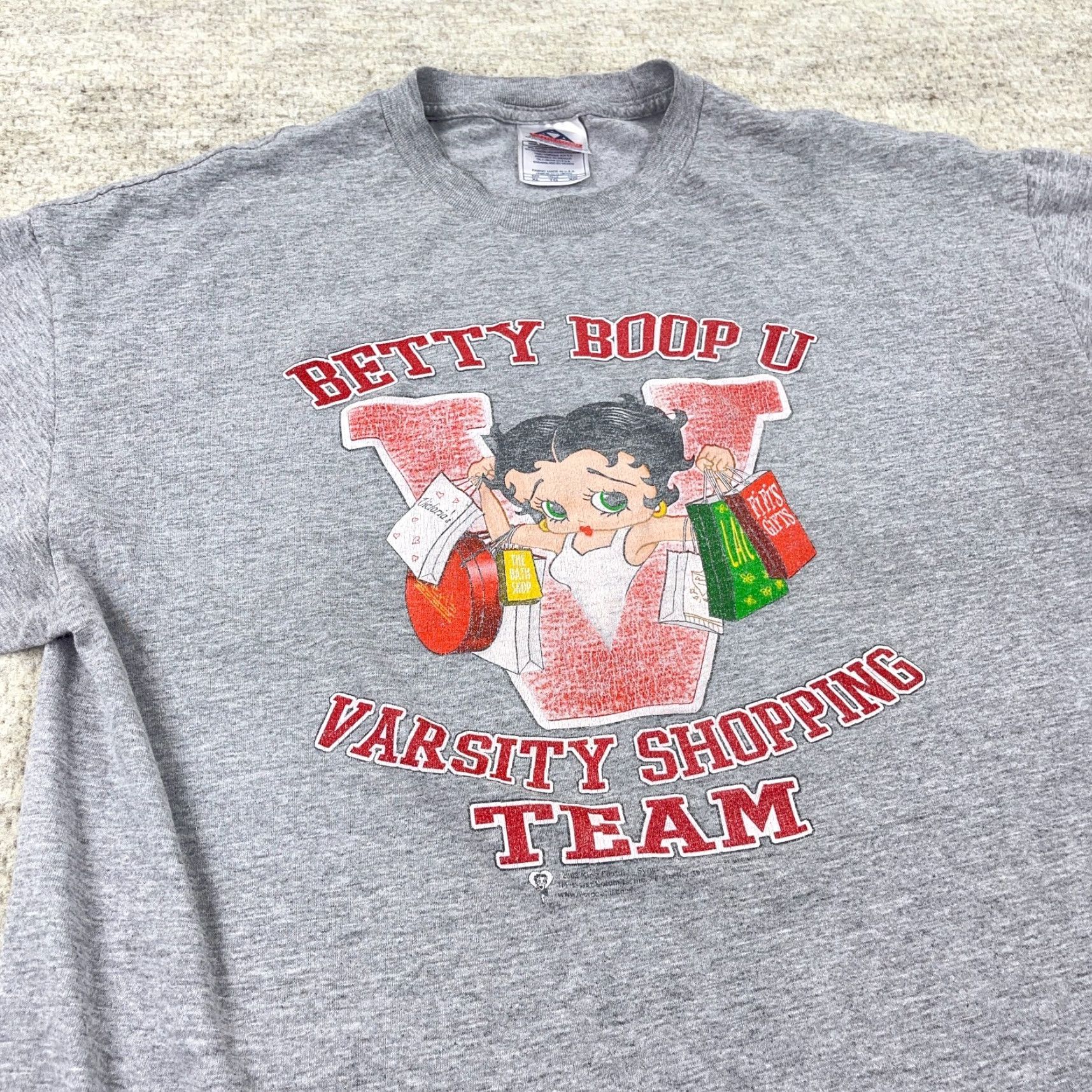 AAA VINTAGE Betty Boop Shirt Adult XL Gray Tee 90s Cartoon Logo Short Sleeve Crew Neck Men XL Gray Betty Boop Shirt Faded Vintage USA Size US XL / EU 56 / 4 - 7 Thumbnail