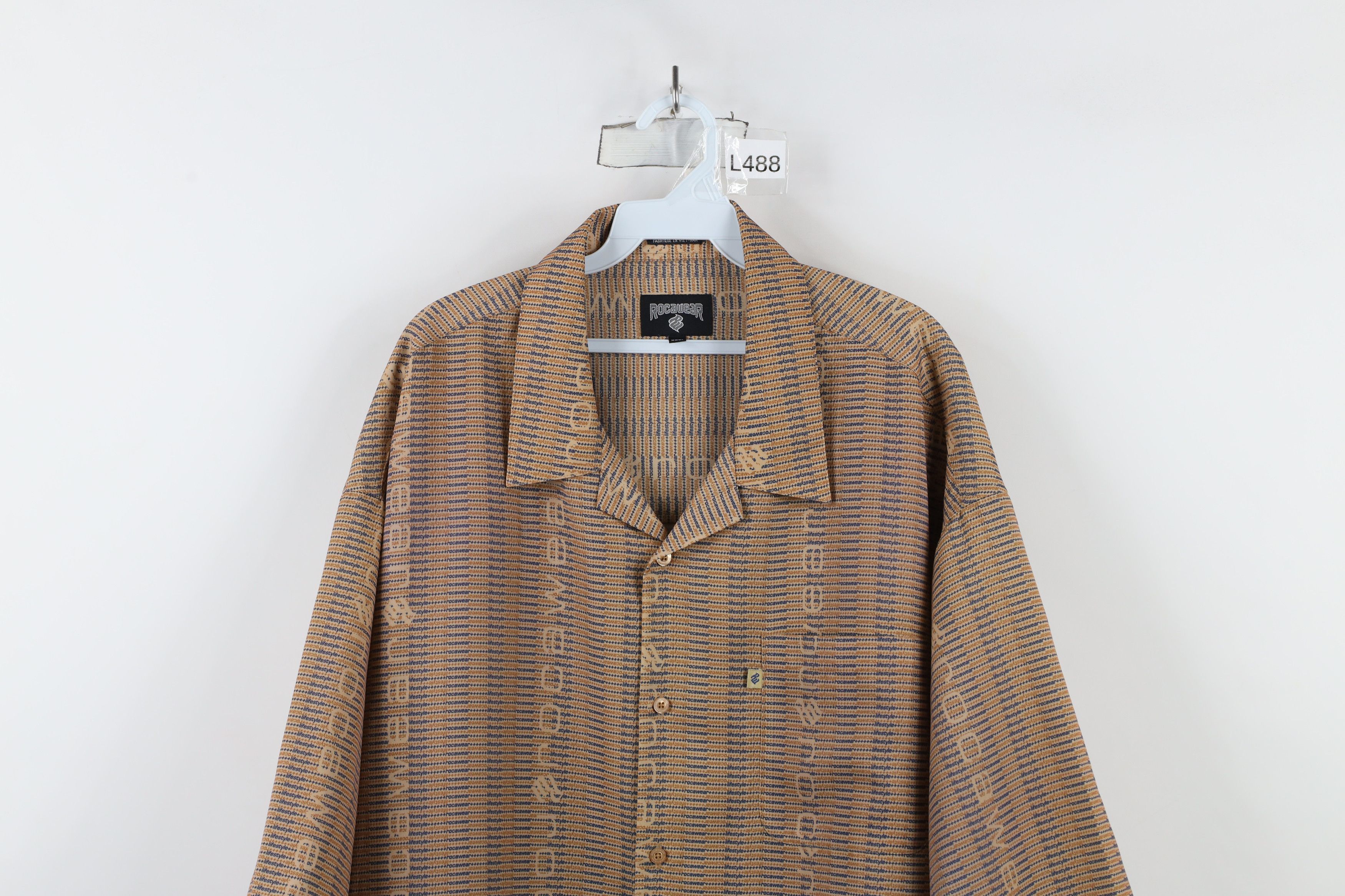 Rocawear × Vintage Vintage 90s Y2K Rocawear Baggy Fit Short Sleeve Button Shirt Size US XXL / EU 58 / 5 - 2 Thumbnail