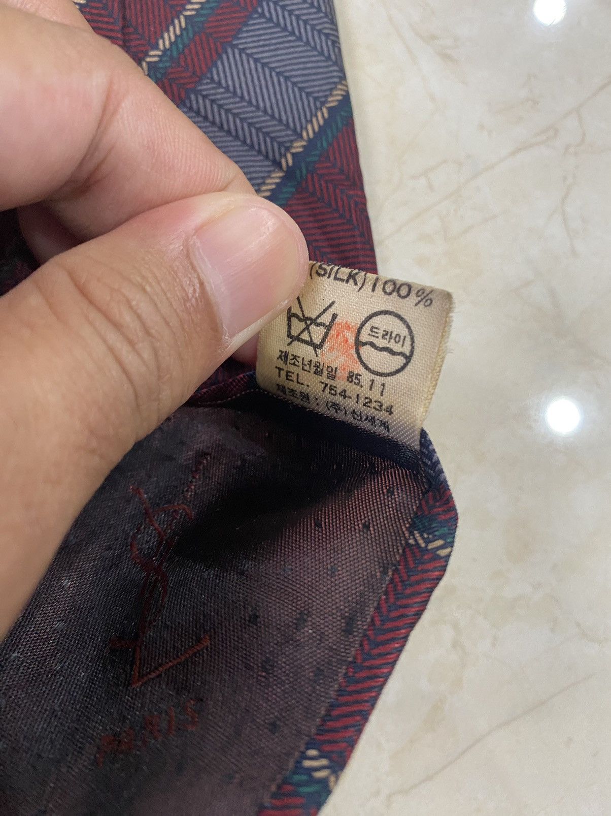 Vintage × Yves Saint Laurent 💥VINTAGE YVES SAINT LAURENT Paris necktie silk tie Size ONE SIZE - 7 Thumbnail