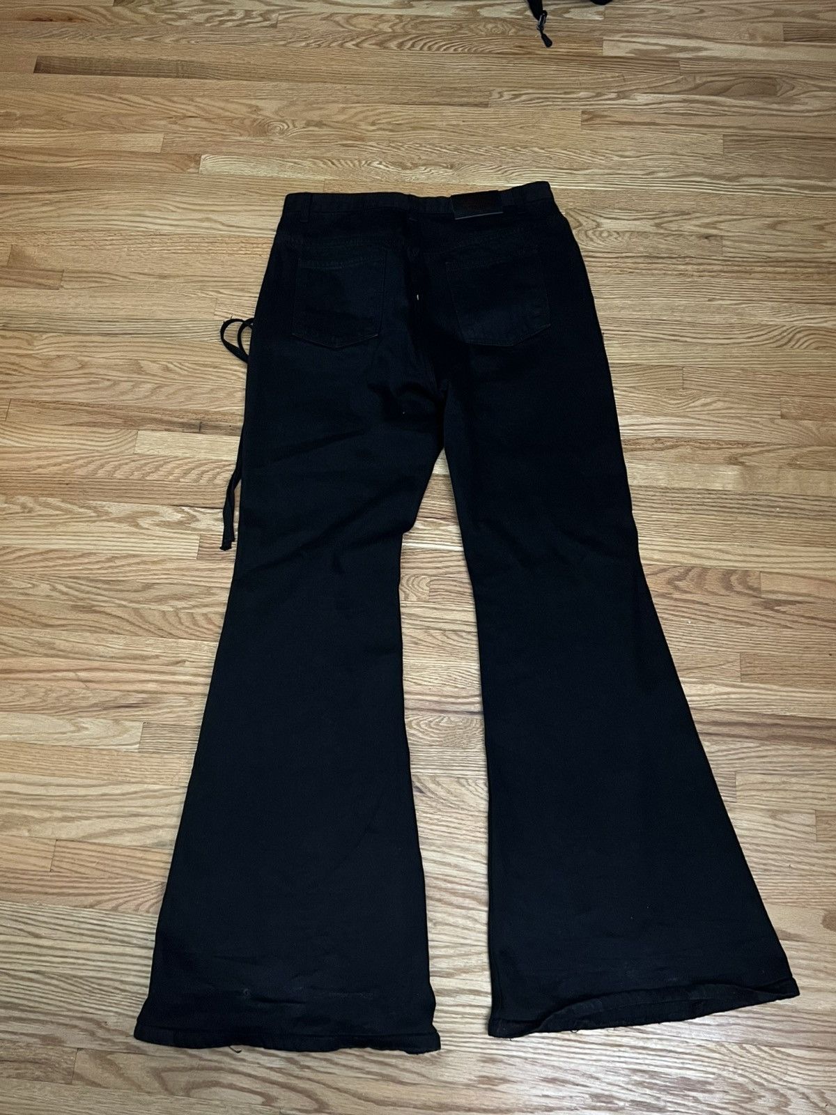 Japanese Brand Emostanceclub Leather patched flare jeans size 2 Size US 33 - 5 Thumbnail