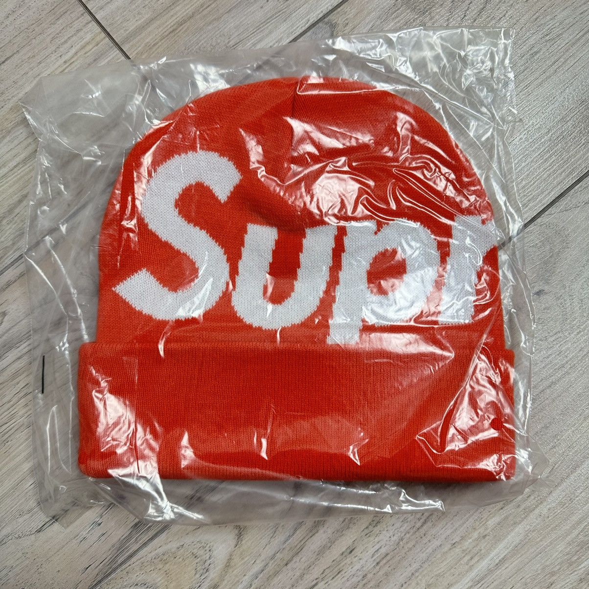 Supreme Supreme Big Logo Beanie Orange FW24 Size ONE SIZE - 3 Thumbnail