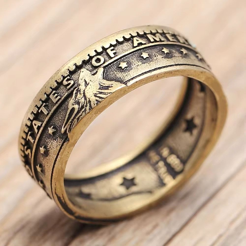 Jewelry × Vintage Vintage Bronze Stars wolf Ring (size 7-13) Size ONE SIZE - 2 Thumbnail