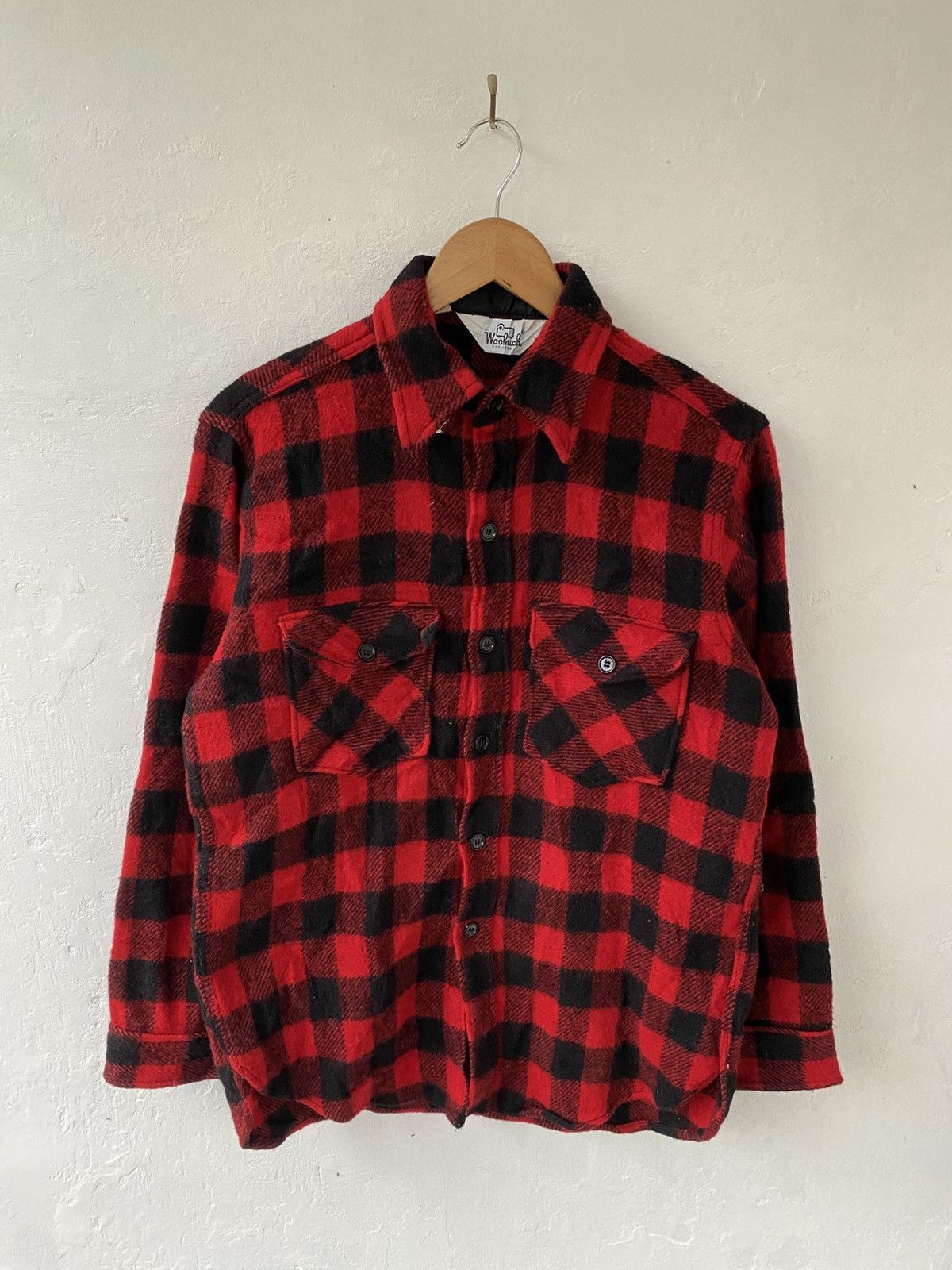 Woolrich Woolen Mills Vintage Woolrich Wool Red Plaid Flannel Size US M / EU 48-50 / 2 - 1 Thumbnail
