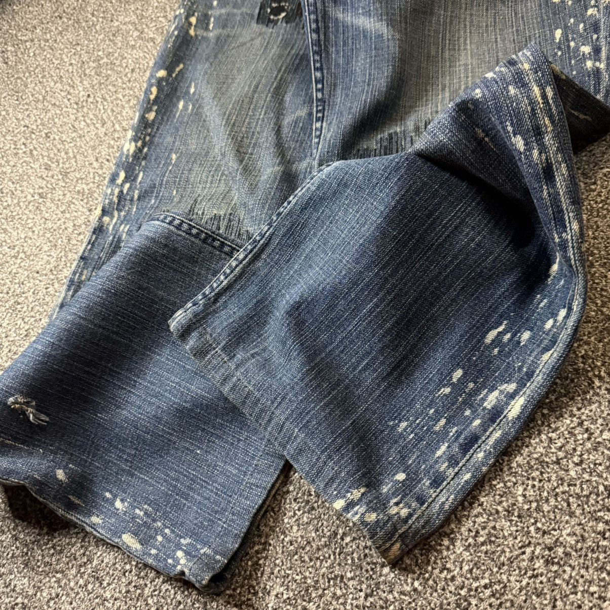Fashion Victim Archive Wideleg Paint Exhibitionist Distressed y2k Denim Size US 31 - 8 Thumbnail