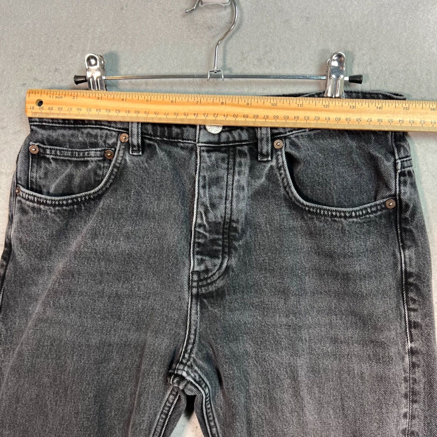 Frame FRAME Jeans Womens Size 30 Black High-Rise Straight Leg 100% Cotton Denim Vintage No – 5-Pocket Design Inseam 27 in Adult Womens Straight Jeans Boys? Size 30" / US 8 / IT 44 - 5 Thumbnail