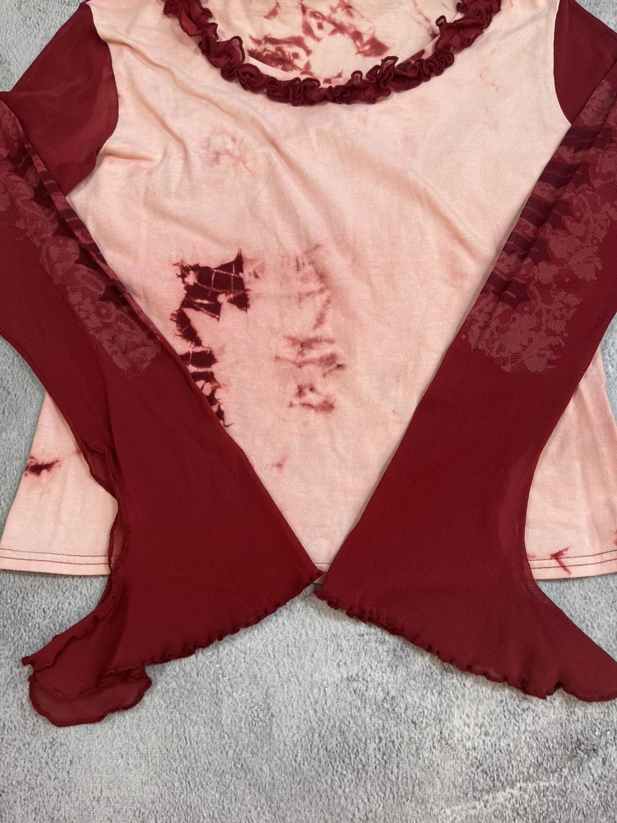 Other Vintage Y2K abstract all over blouse longsleeve Japanese Size XL / US 12-14 / IT 48-50 - 2 Thumbnail
