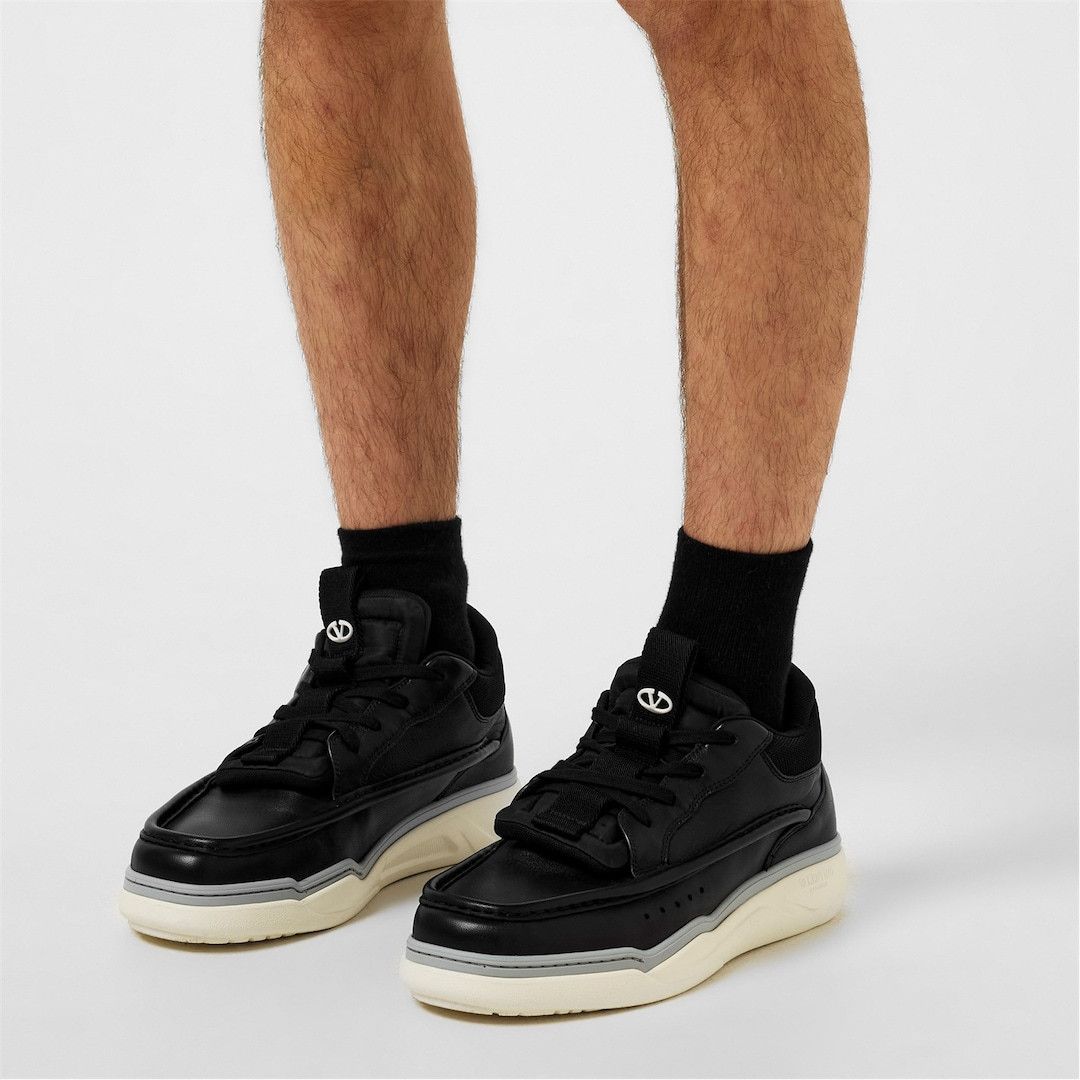 Valentino o1g2r1mq0526 Leather Sneakers in Nero Size US 9.5 / EU 42-43 - 3 Thumbnail