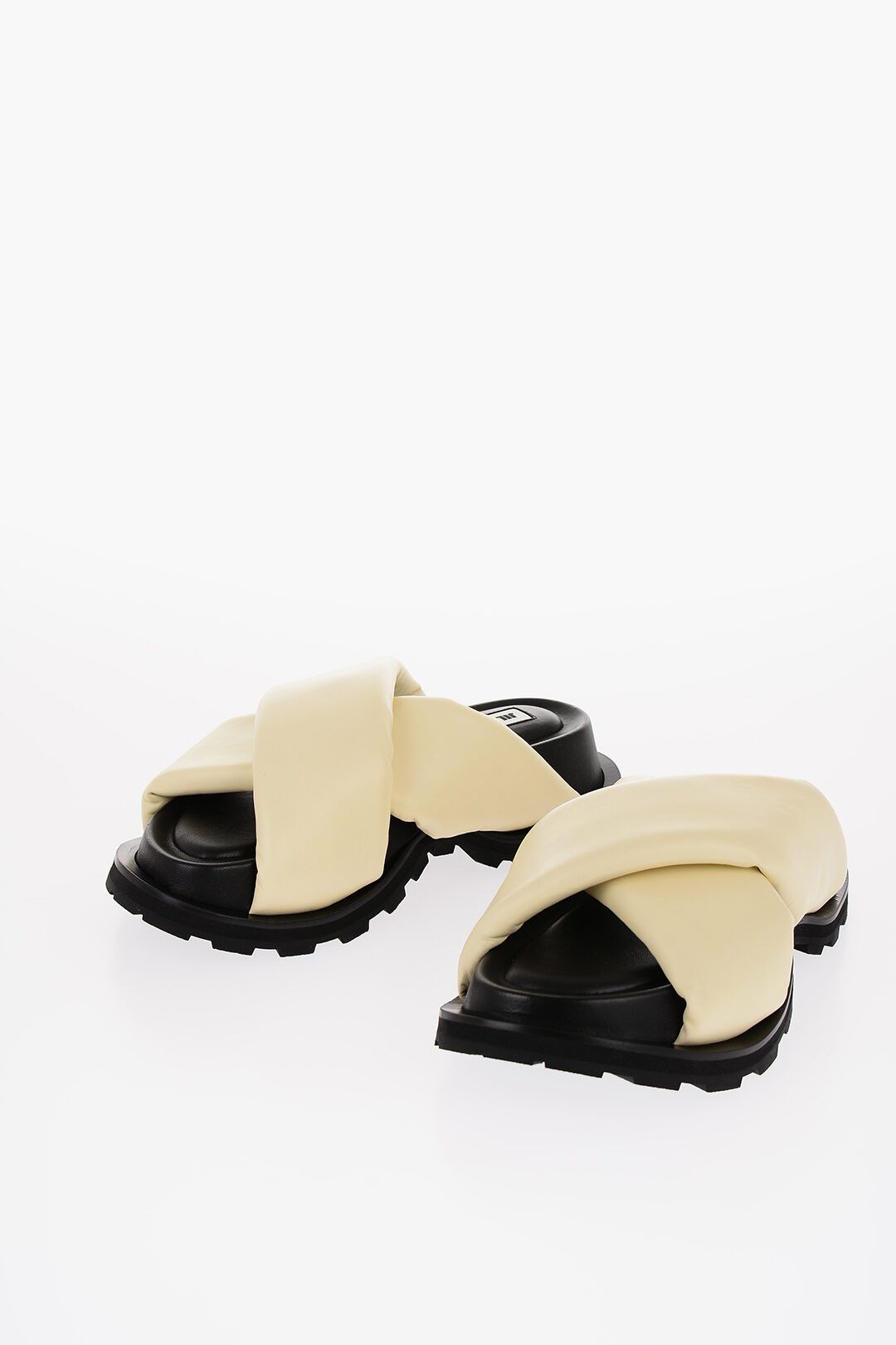 Jil Sander og1mm1225 Criss Cross Designed Leather Sandals in Yellow Size US 5 / IT 35 - 2 Thumbnail