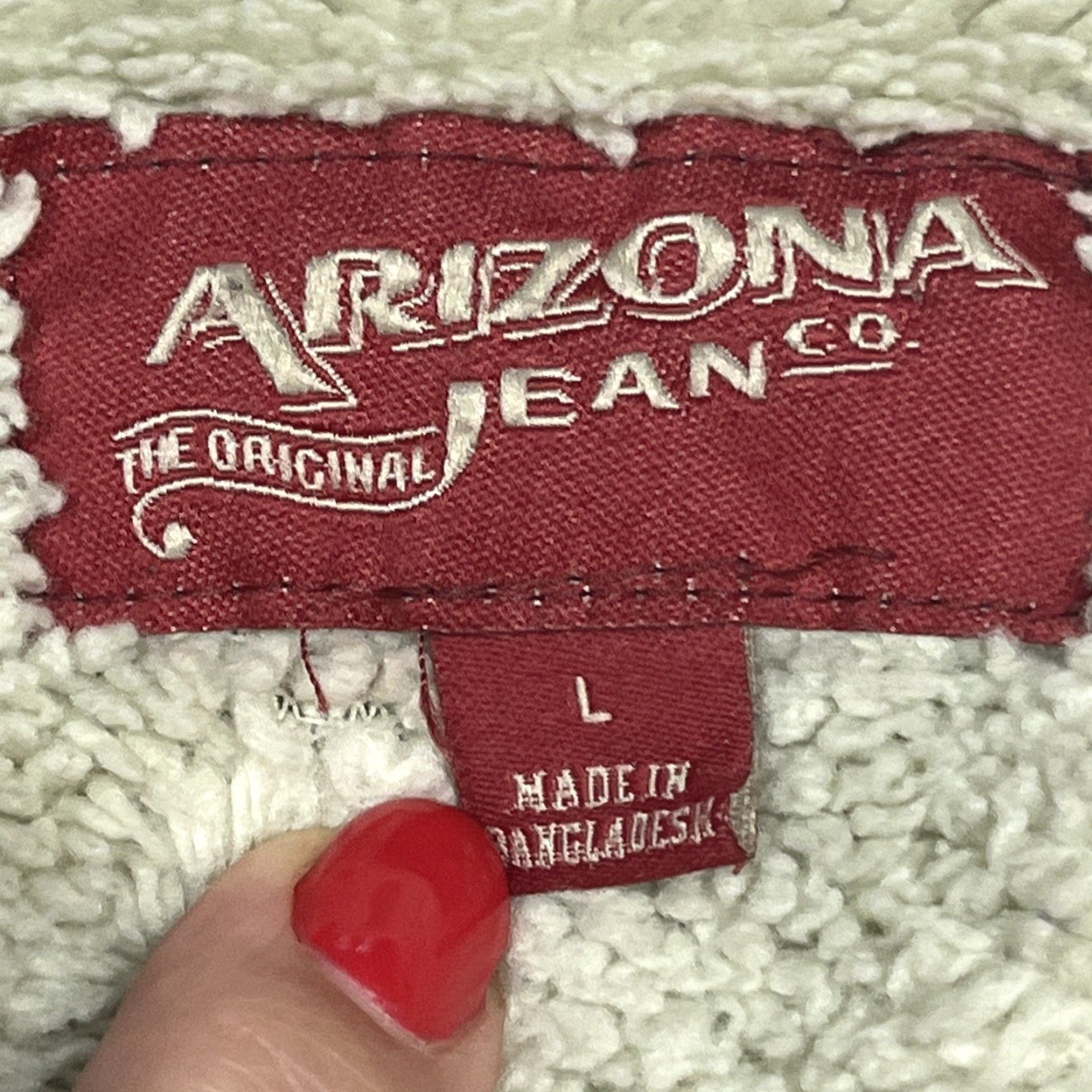 Vintage VINTAGE Arizona Jeans Hoodie L Mens BLUE Sherpa Fleece Lined Full Zip Geometric Fair Isle 90s Winter Street Mens Size US L / EU 52-54 / 3 - 2 Thumbnail