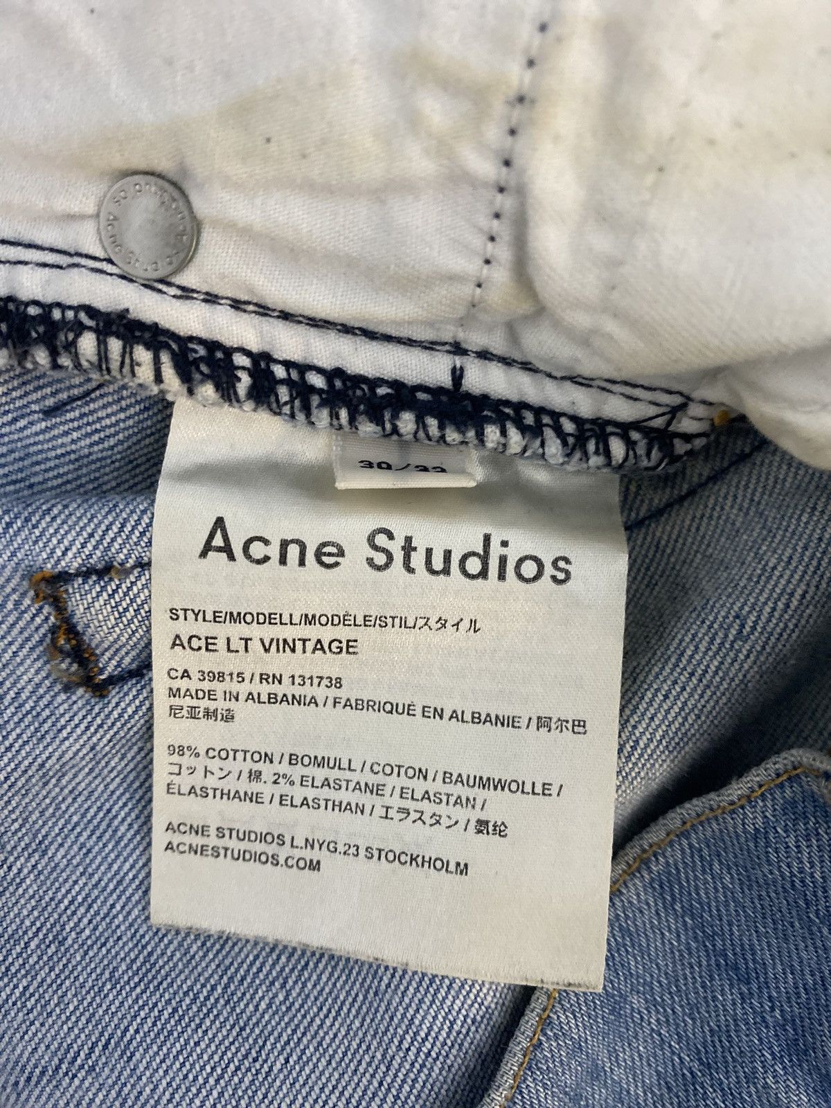 Acne Studios Acne Studio Ace Lt Vintage Blue Denim Size US 32 / EU 48 - 4 Thumbnail
