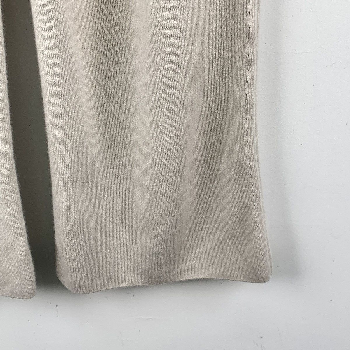 Loro Piana Loro Piana Grey Cashmere Knit Wide Leg Pants K26WX Size 28" / US 6 / IT 42 - 4 Thumbnail
