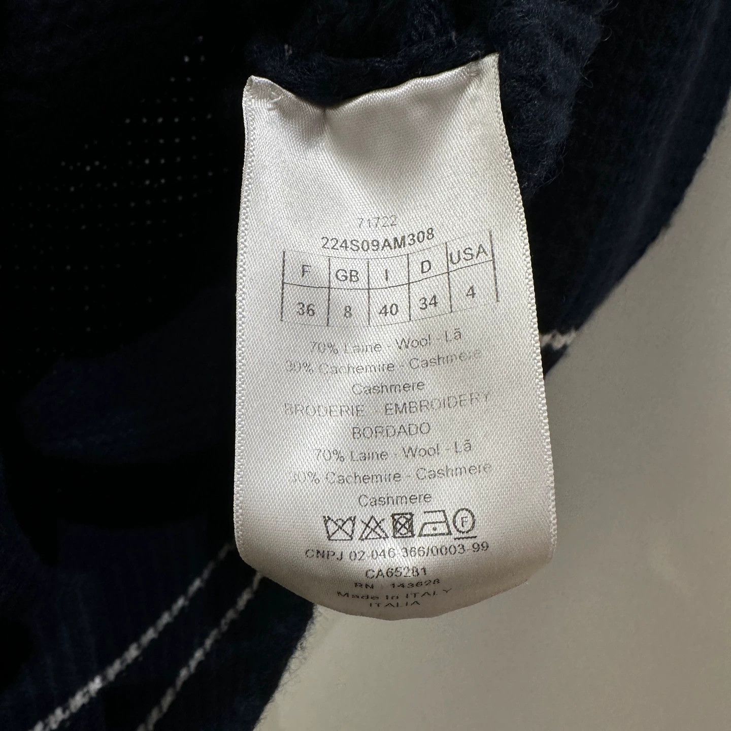 Christian Dior Monsieur CHRISTIAN DIOR apr158 Star Slogan Knit Short Sleeve 36 Wool Size XS / US 0-2 / IT 36-38 - 4 Thumbnail