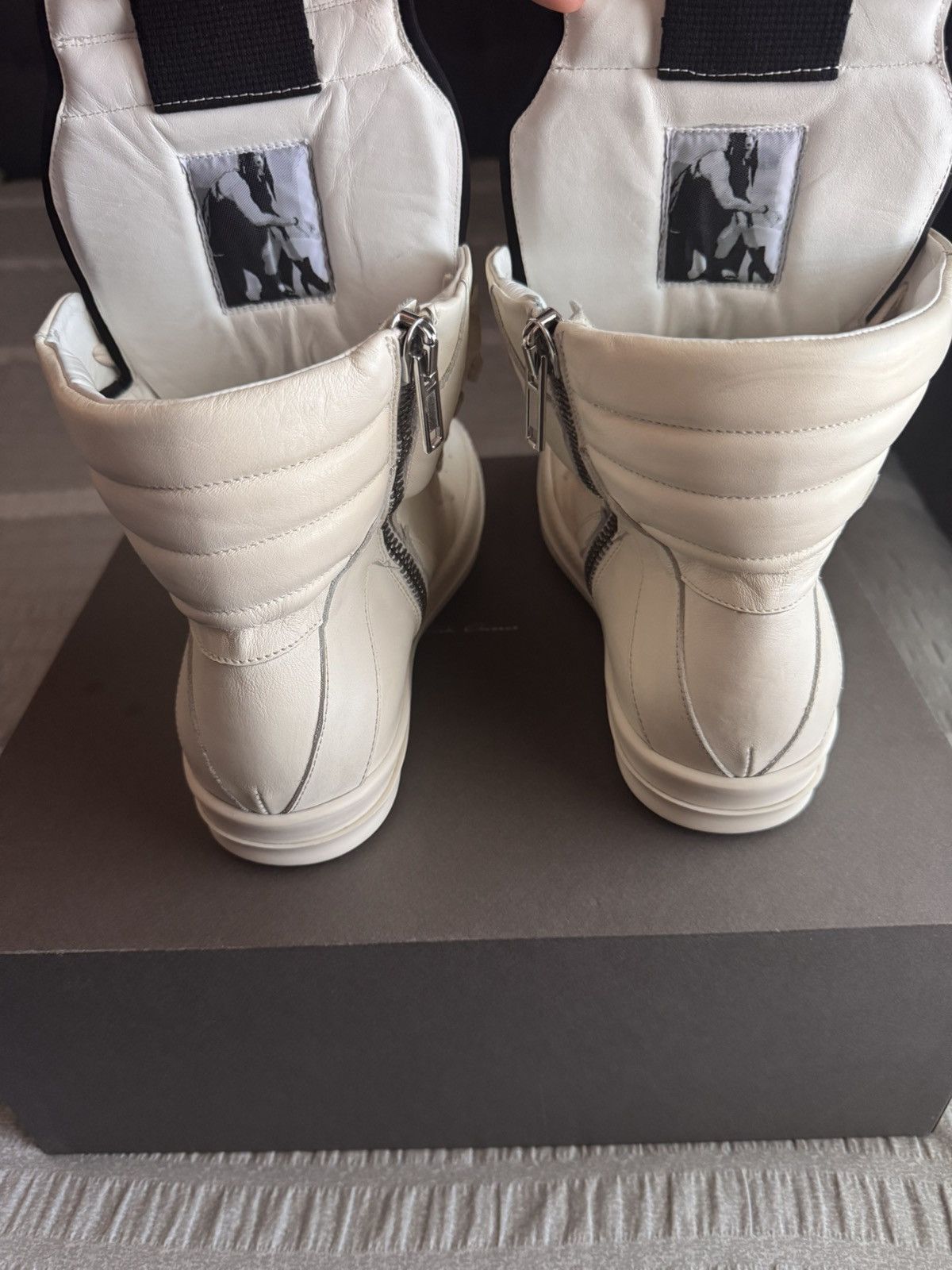 Rick Owens Rick Owens White Geobasket Size US 8 / EU 41 - 4 Thumbnail