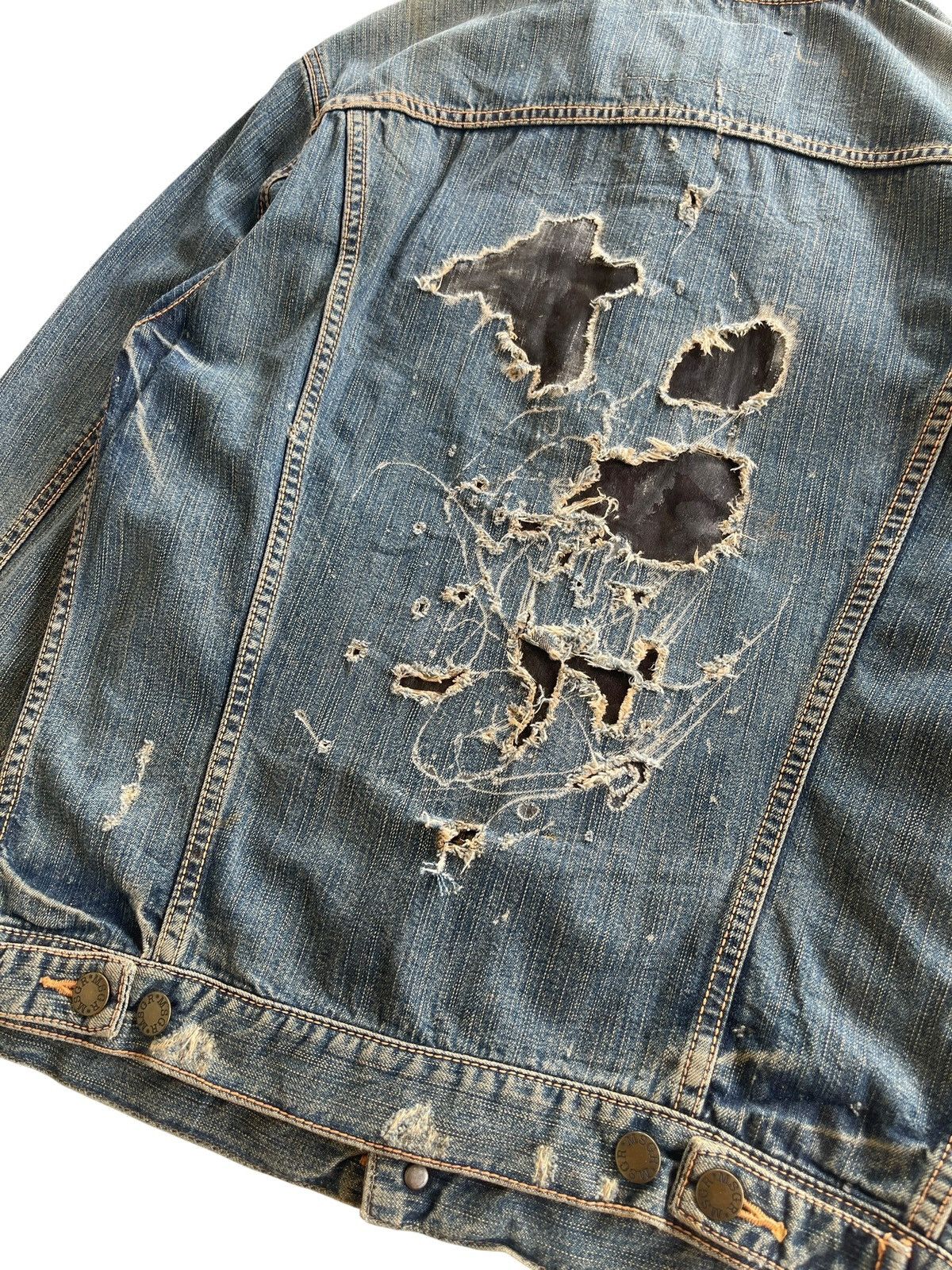Japanese Brand MSGR Distressed Denim Jacket Size US M / EU 48-50 / 2 - 15 Thumbnail
