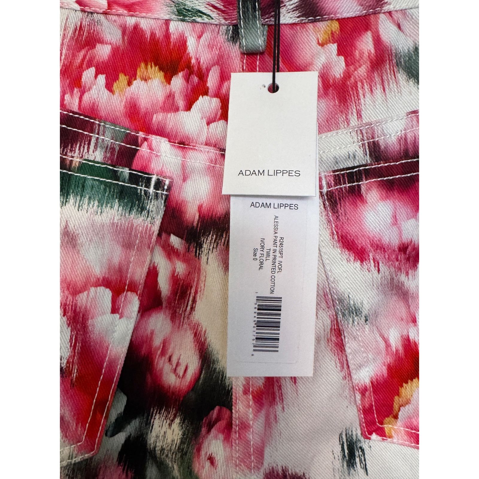 Adam Lippes Adam Lippes Alessia Pants in Pink Floral Size 25" / US 0 / IT 36 - 3 Thumbnail