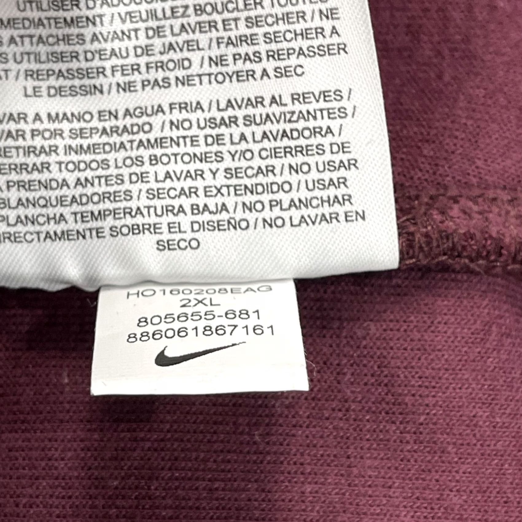 Nike Nike Tech Hoodie Mens 2XL Maroon Sportswear Nike Sportswear Hoodie Full Zip Hooded Size US XXL / EU 58 / 5 - 6 Thumbnail