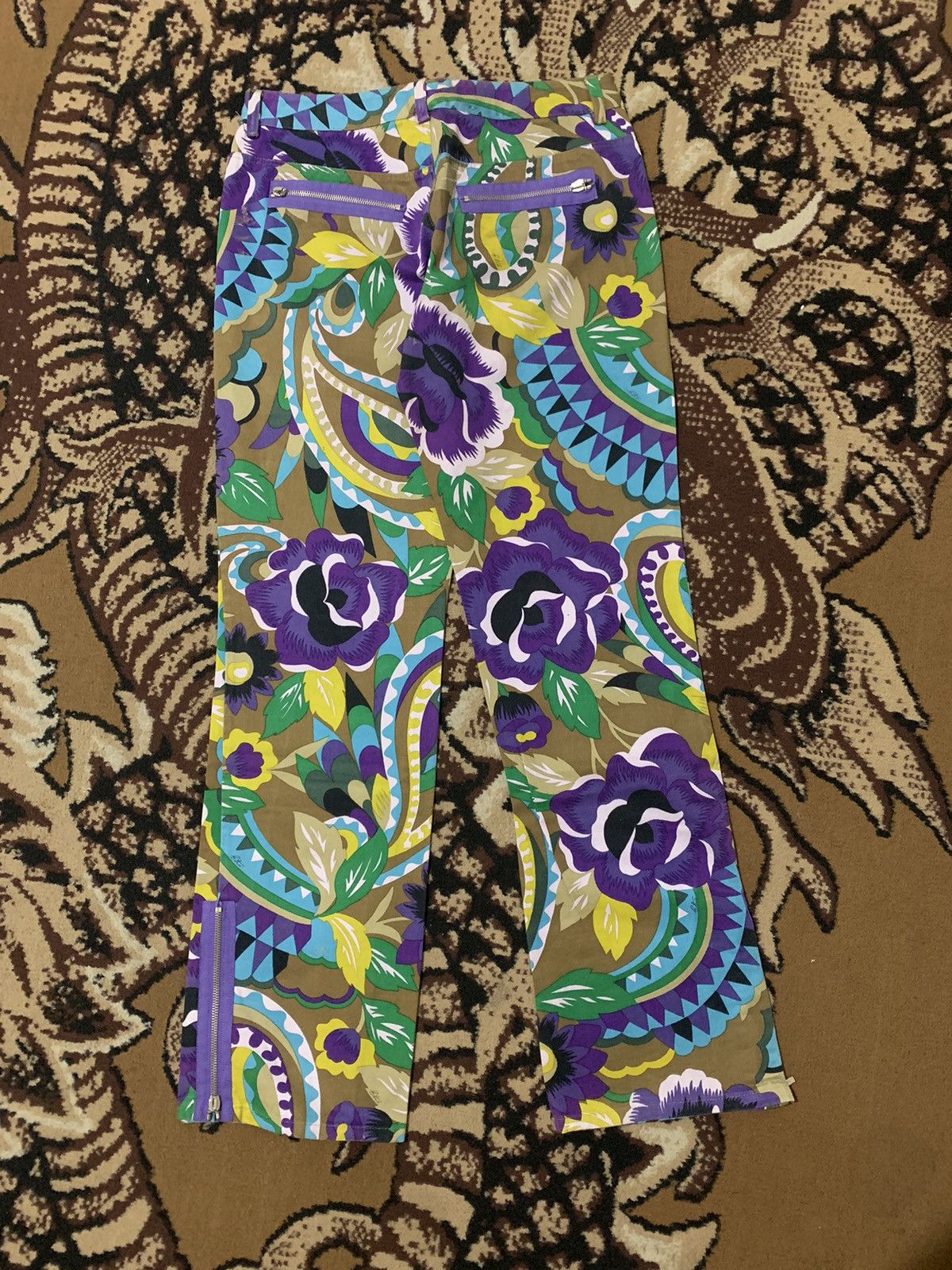 Etro Vintage Etro Milano Floral Pants Size 31" - 2 Thumbnail