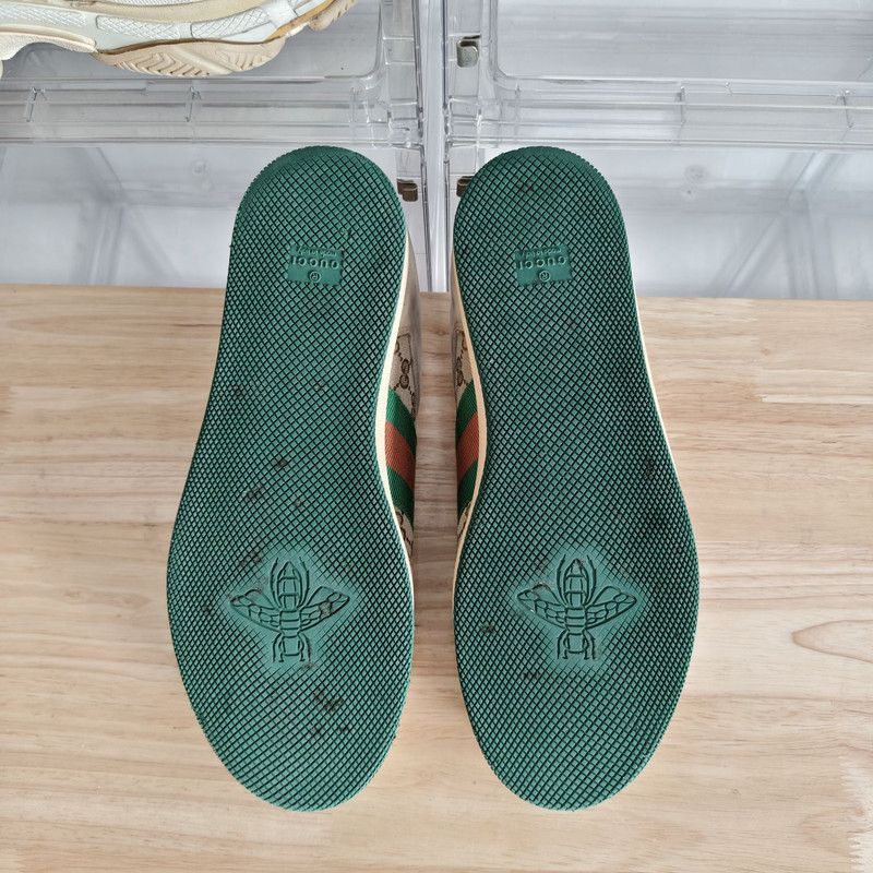 Other Gucci Screener Green Leather Low-Top Sneakers - Size US 9.5 / EU 42-43 - 4 Thumbnail